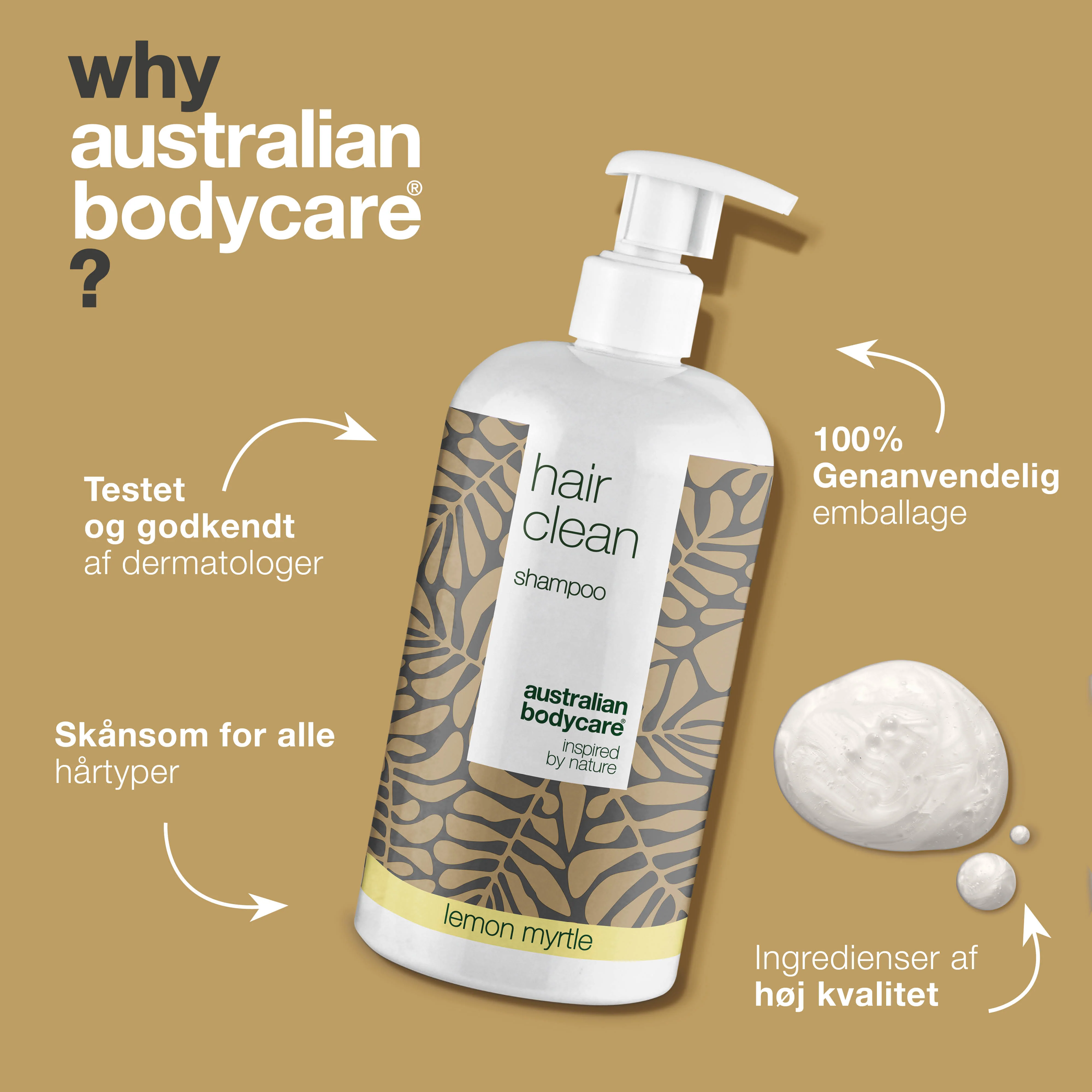 4 for 3 Tea Tree shampoo 500 ml Lemon Myrtle - pakketilbud — Pakketilbud med 4 shampoos (500 ml): Tea Tree Oil og Lemon Myrtle - Image 4