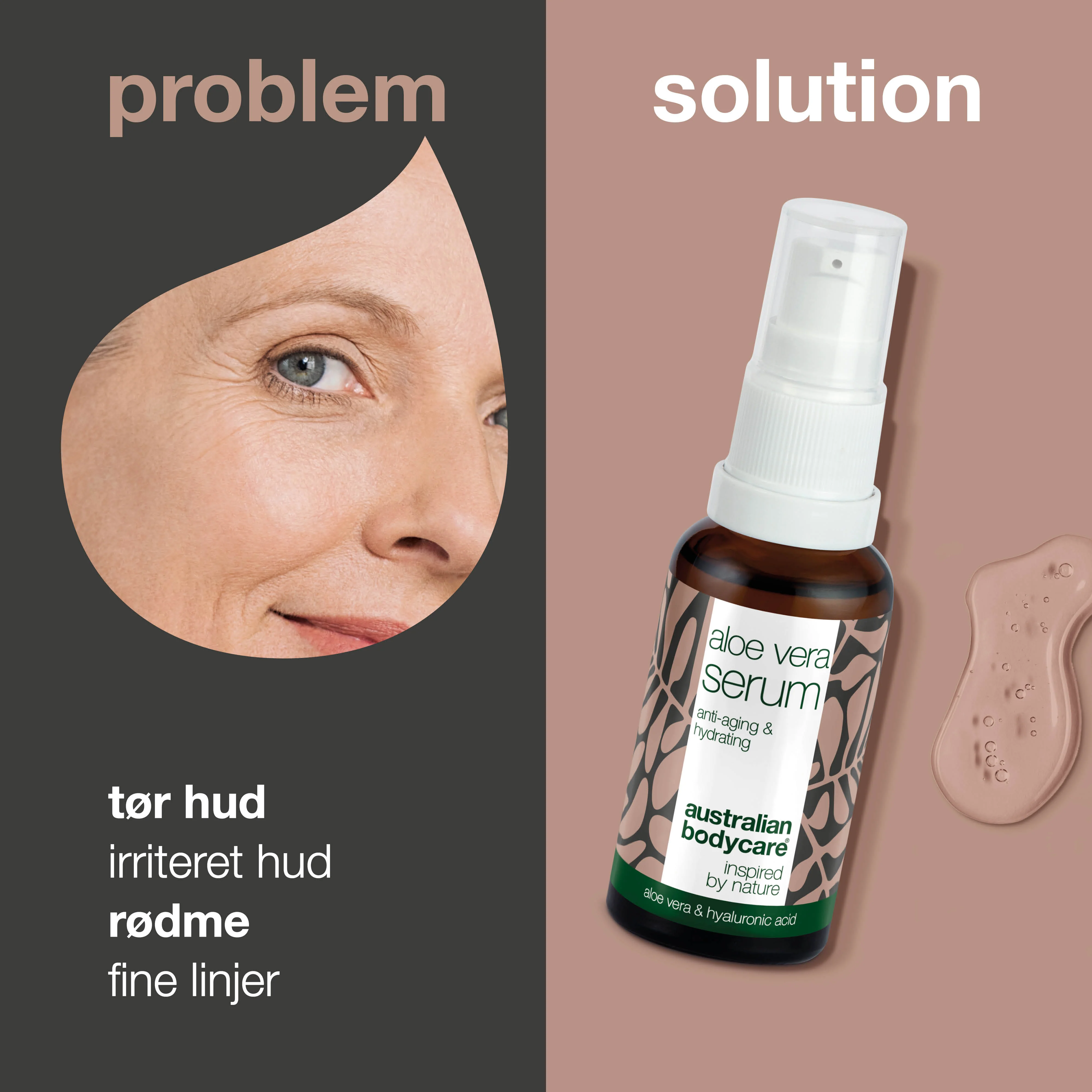 Aloe Vera & E-vitamin Serum – Reducerer rynker og fugter — Aloe Vera & E-vitamin Serum udjævner fine linjer og giver glød. Med hyaluronsyre, vitamin E og Kakadu Plum for fast og fugtmættet hud. - Image 2