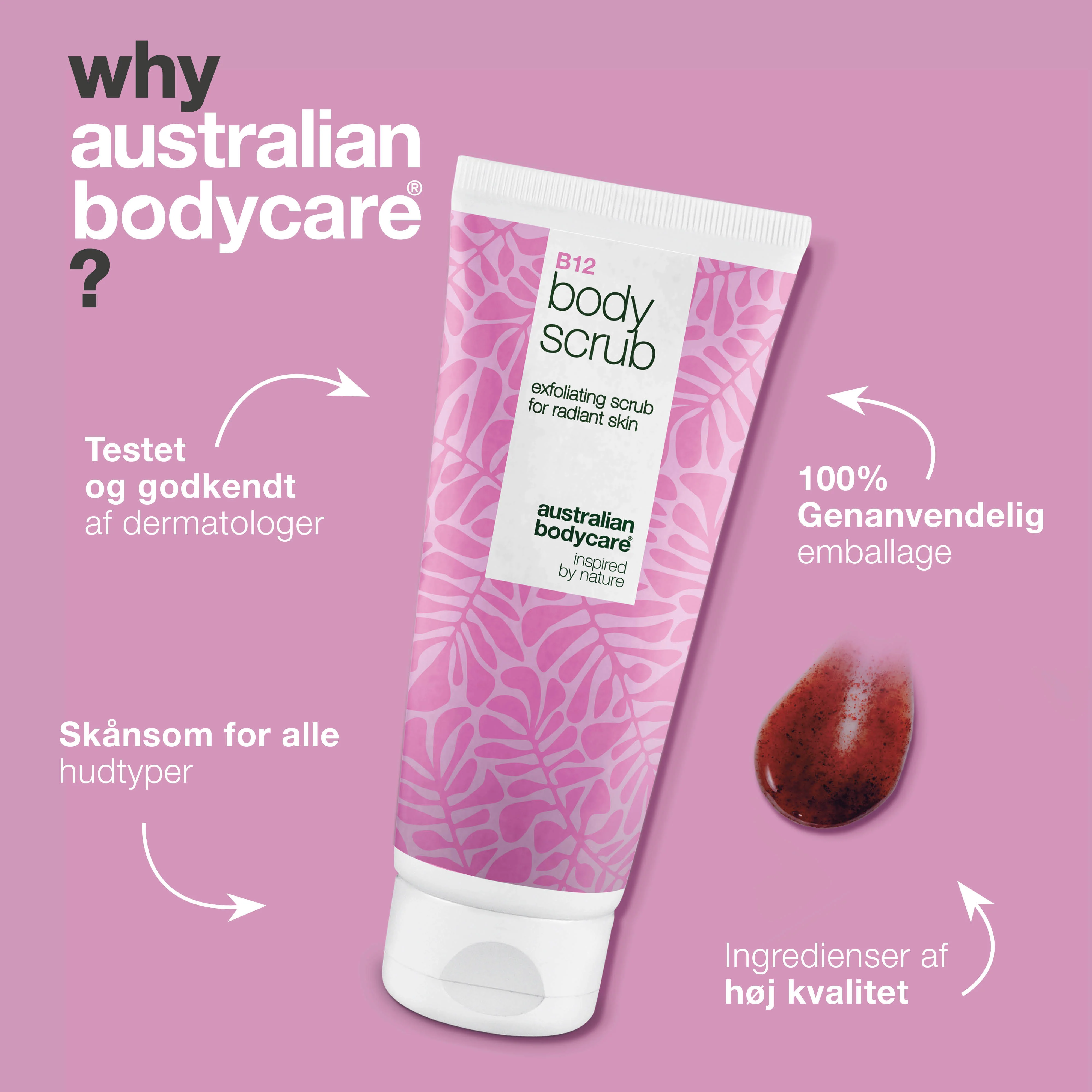 B12 Body Scrub – Eksfoliér og fugt for en blød, strålende hud — Få en fornyet hud med B12 Body Scrub. Eksfolierer og fugter, så huden efterlades blød, glat og strålende. - Image 4