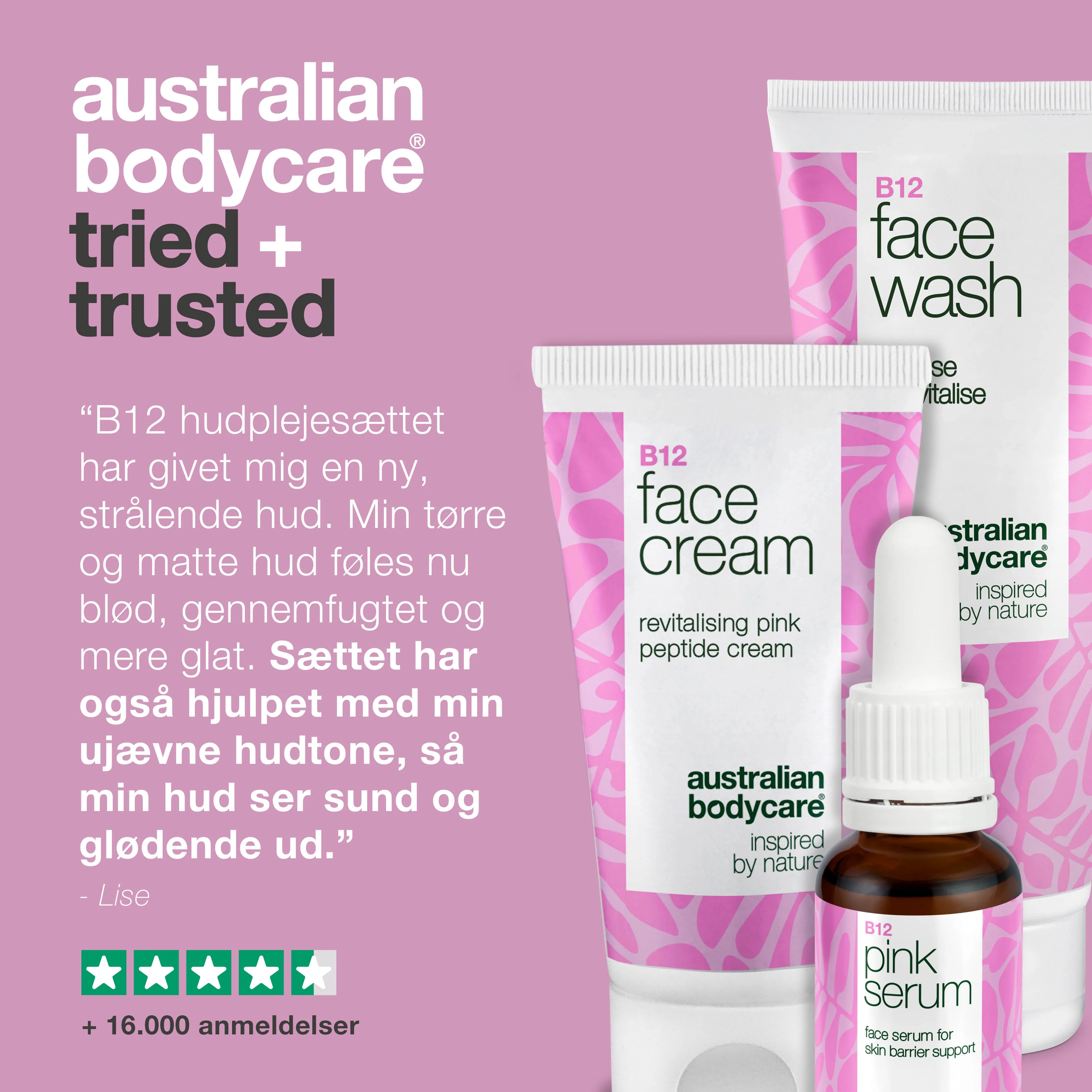 Hudplejesæt med B12 – Ansigtsrens, Serum og Ansigtscreme — Hudplejesæt med B12 for glat og sund hud. Indeholder rens, serum og creme til daglig fugt og pleje. - Image 5
