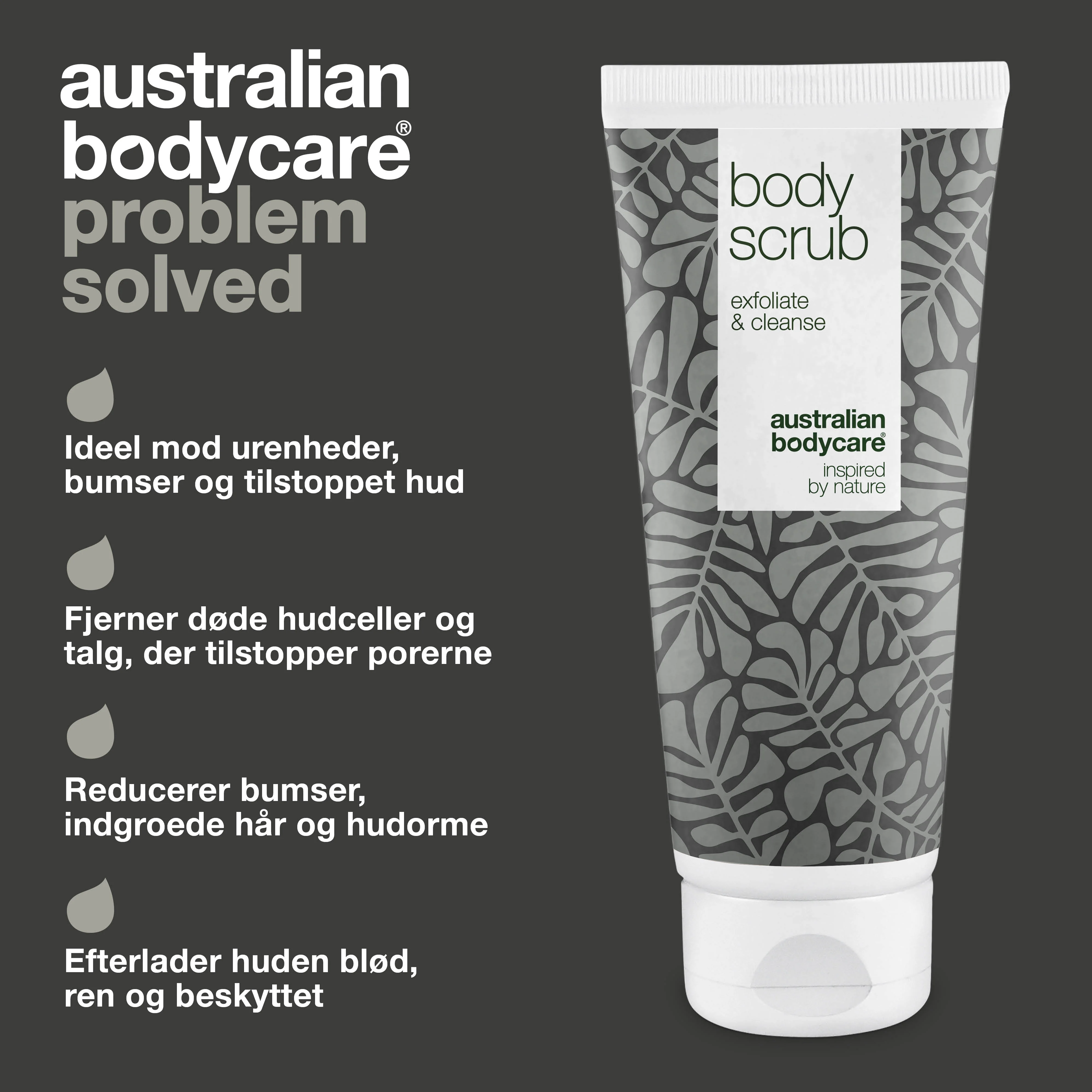 Body Scrub til bumser og uren hud på kroppen — Eksfoliering med 100% naturlig Tea Tree Oil - Også til intim brug - Image 3