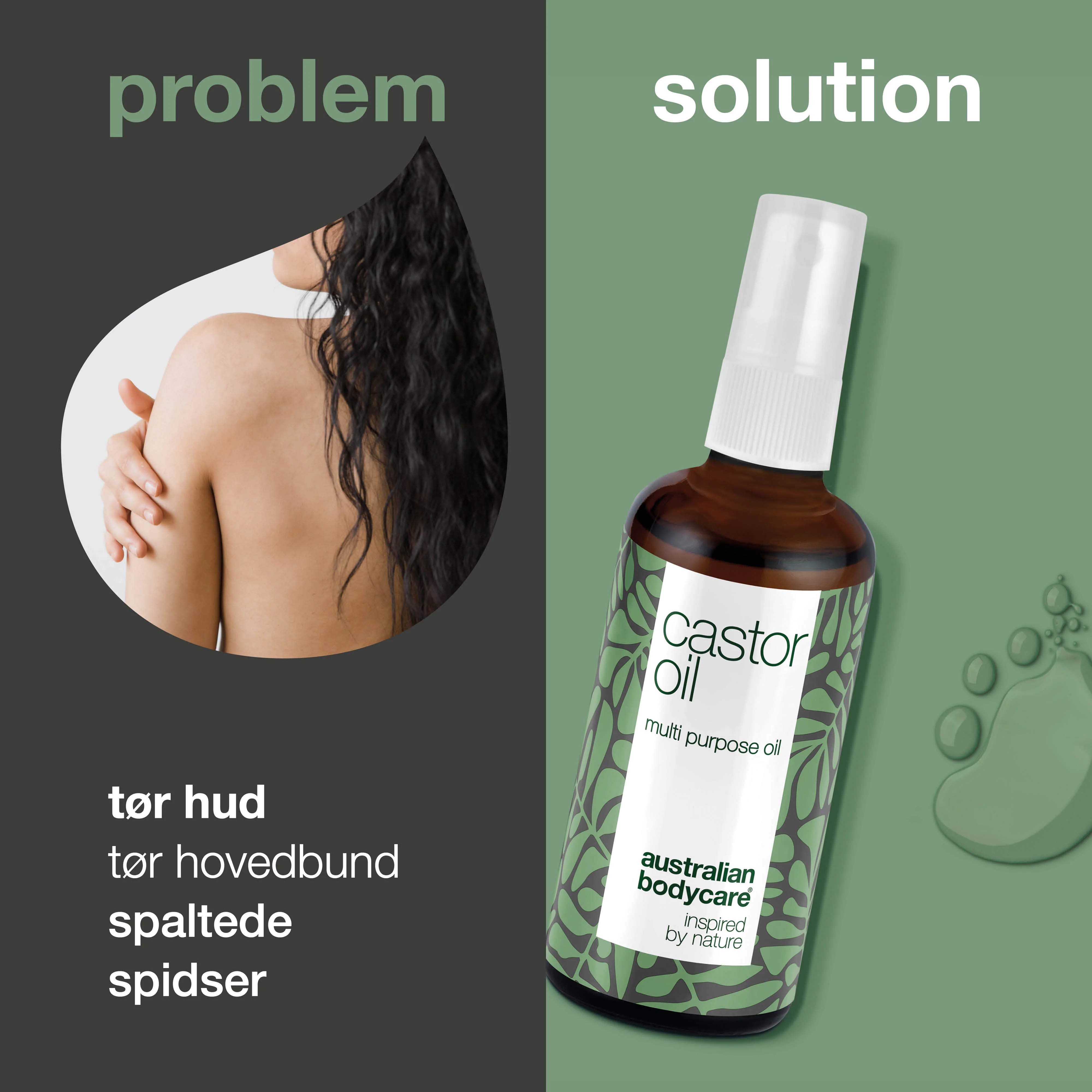 Castor Oil – Plejende ricinusolie til hud og hår — Fugtgivende ricinusolie til hud, hår, bryn og vipper. Lindrer tørhed og plejer irriteret hovedbund. 100 % naturlig olie. - Image 2