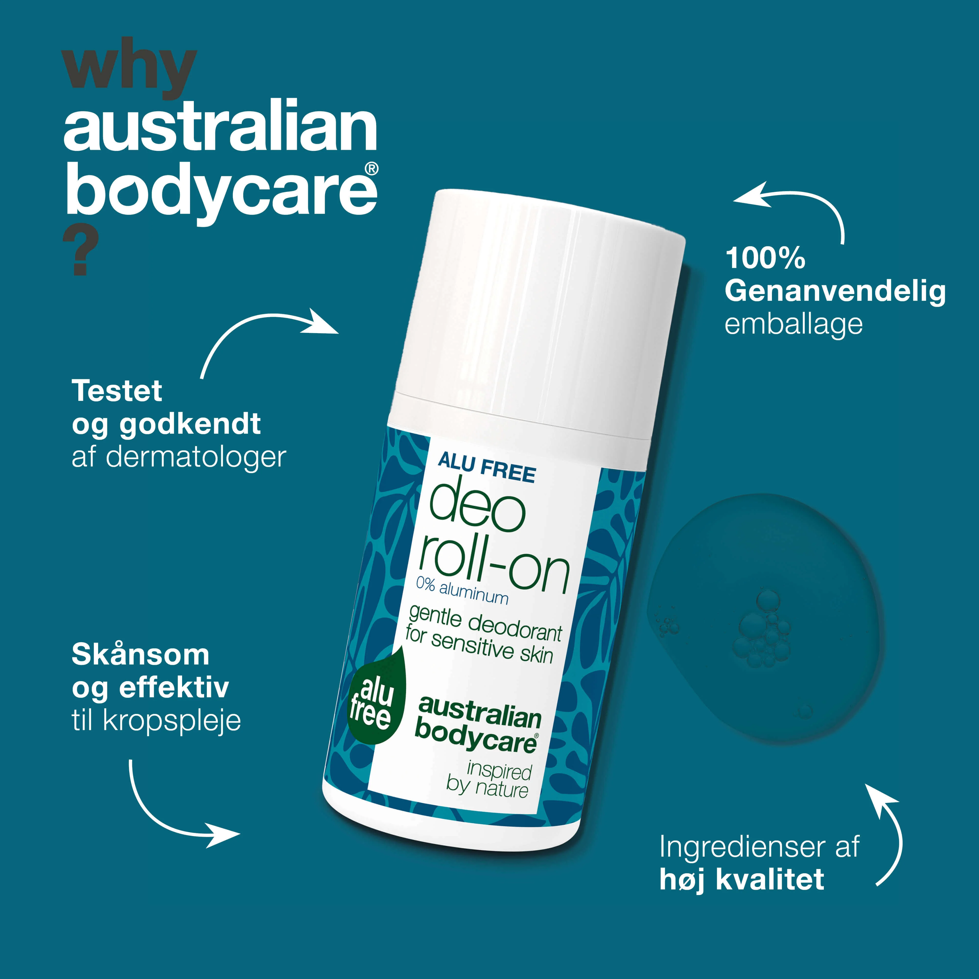 Naturlig roll-on deodorant uden aluminium mod svedlugt — Aluminiumsfri deodorant der effektivt modvirker svedlugt – uden irritation. Naturlig og mild til selv sart hud. - Image 4