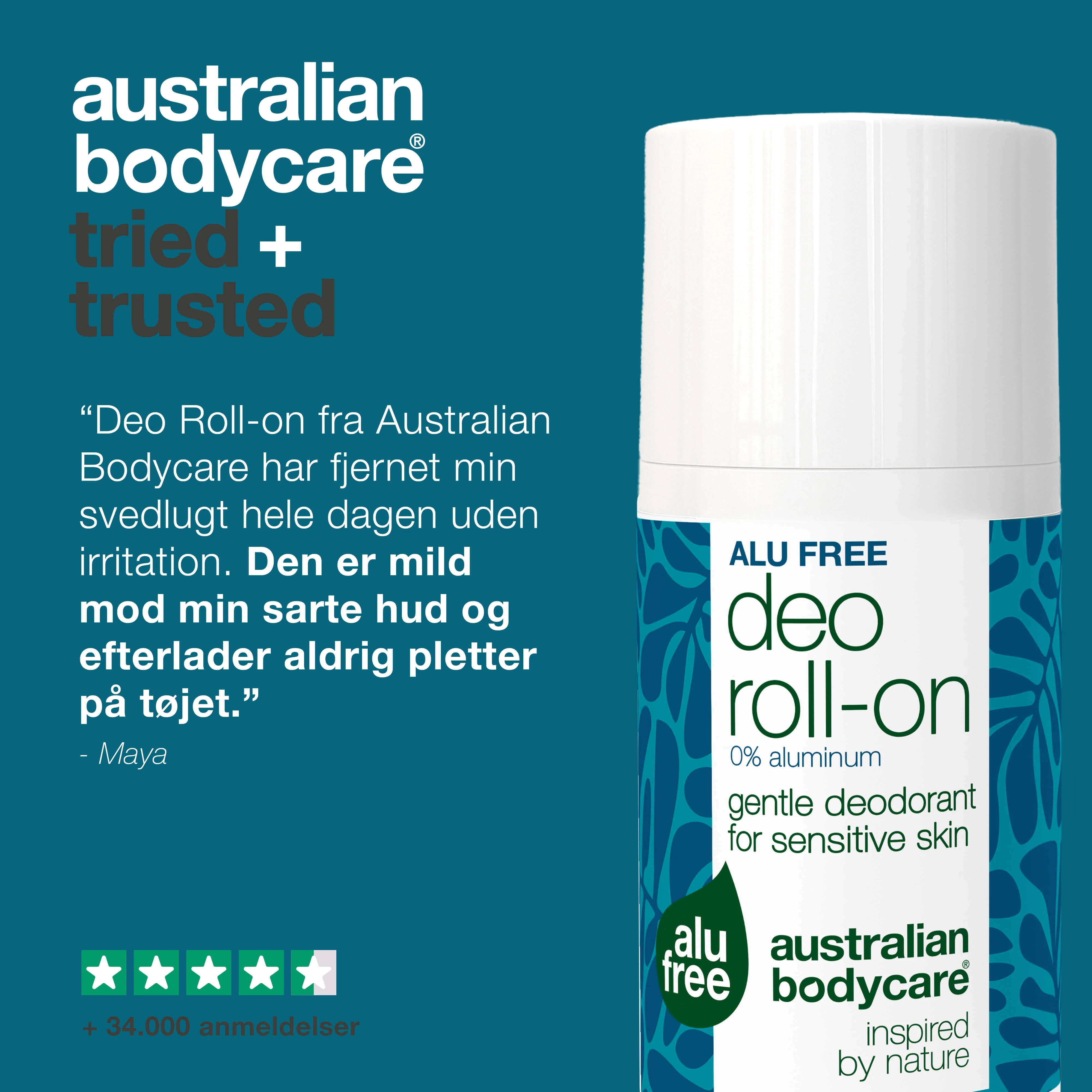 Naturlig roll-on deodorant uden aluminium mod svedlugt — Aluminiumsfri deodorant der effektivt modvirker svedlugt – uden irritation. Naturlig og mild til selv sart hud. - Image 5