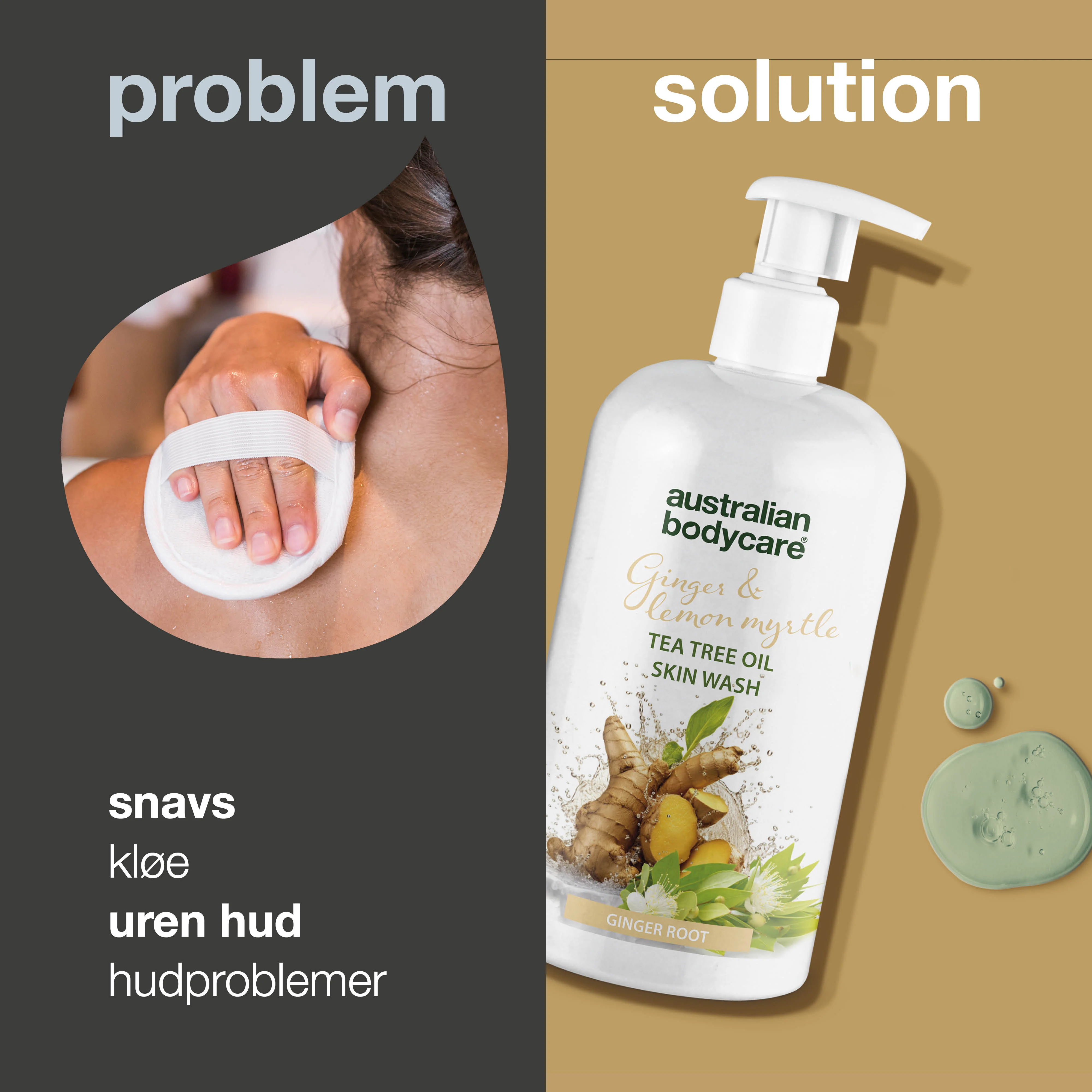Professionel Ginger & Lemon Skin Wash — Professionel body wash med Tea Tree Oil og Ingefær - Image 2