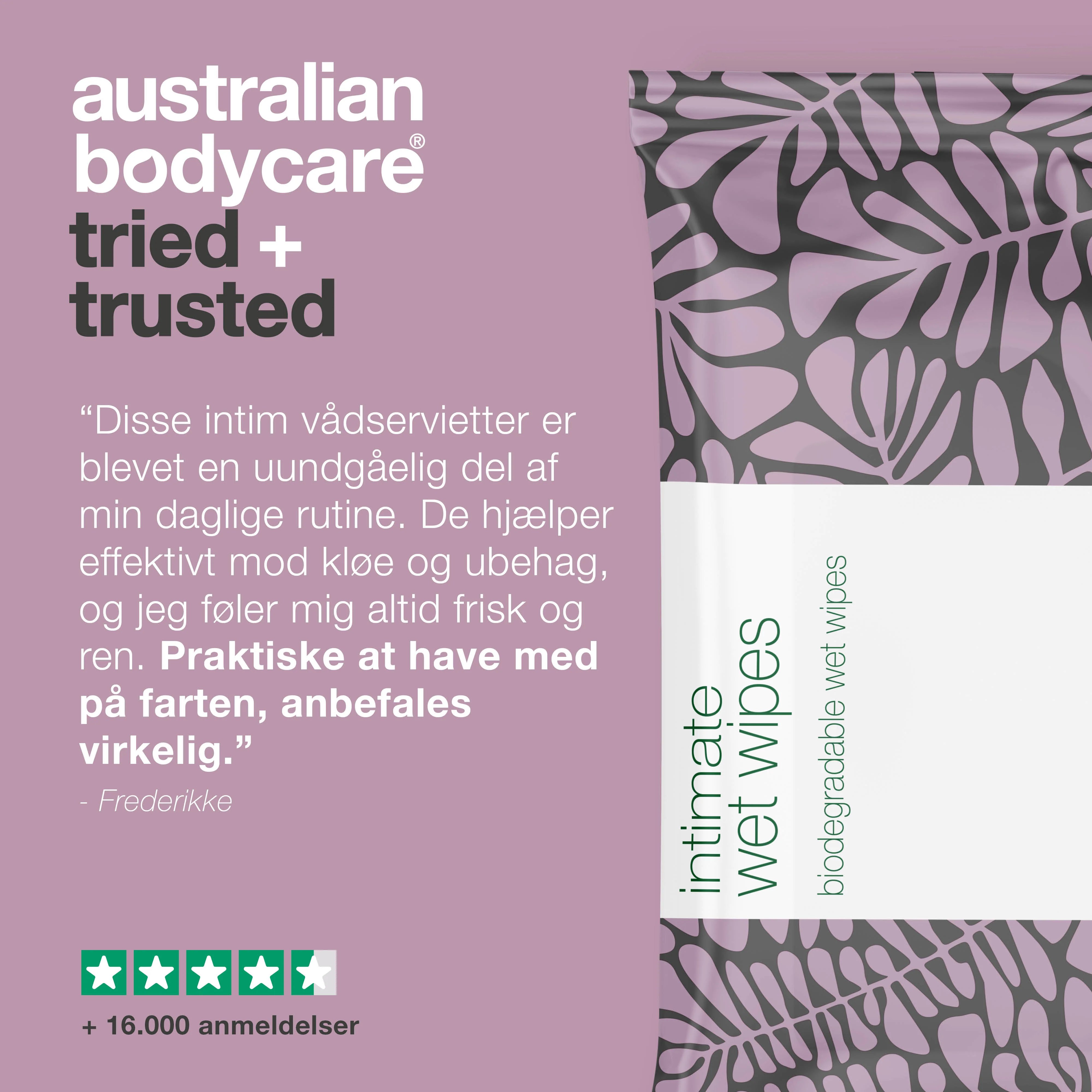 Intim Vådservietter med Tea Tree Oil 24 stk. — til daglig intimpleje ved uønsket lugt, kløe og tørhed - Image 5