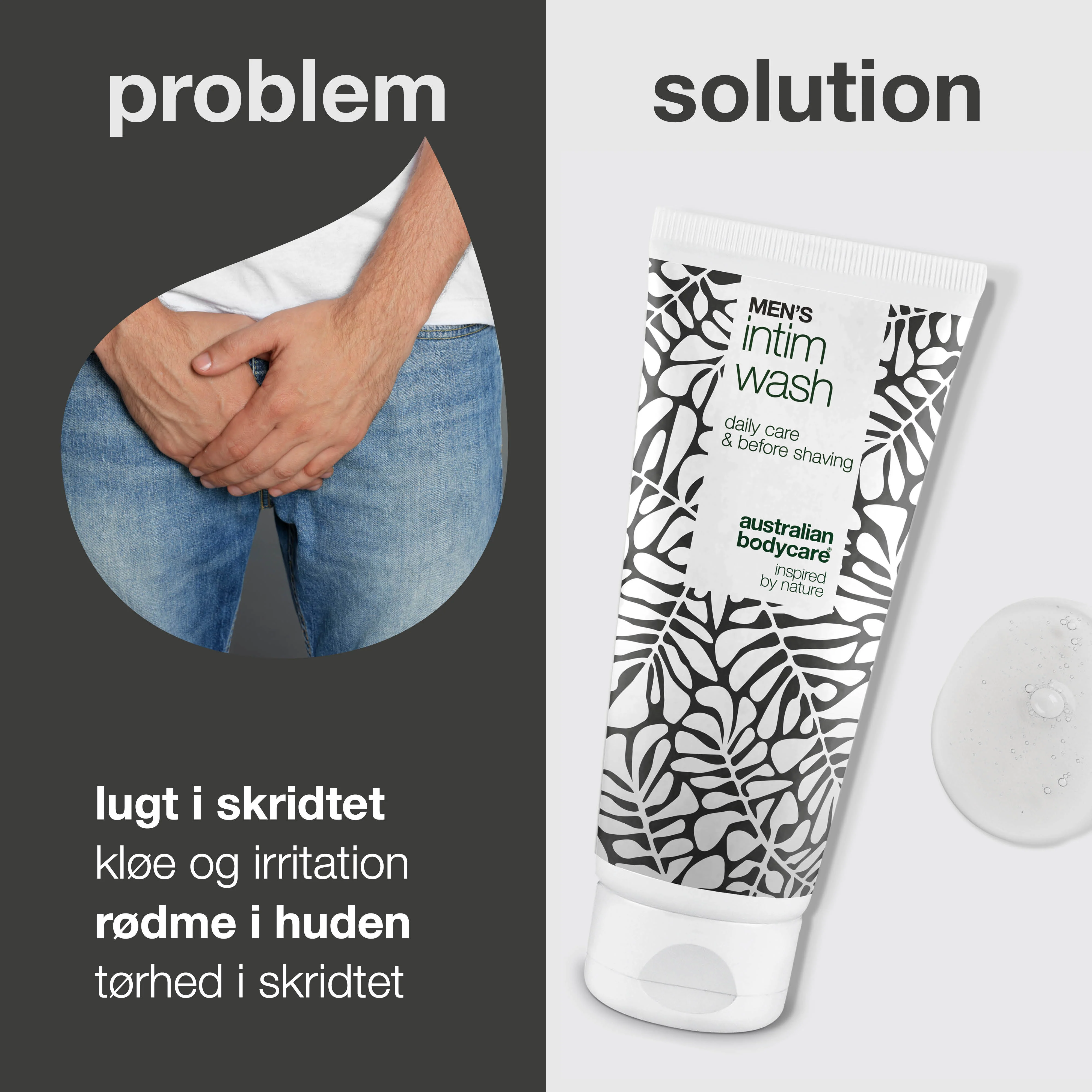 Intimsæbe mænd – Skånsom pleje til daglig intimhygiejne — Effektiv intimsæbe til mænd. Hjælper mod irritation og ubehag i skridtet. Naturlige ingredienser for en sund og velplejet hud. - Image 2