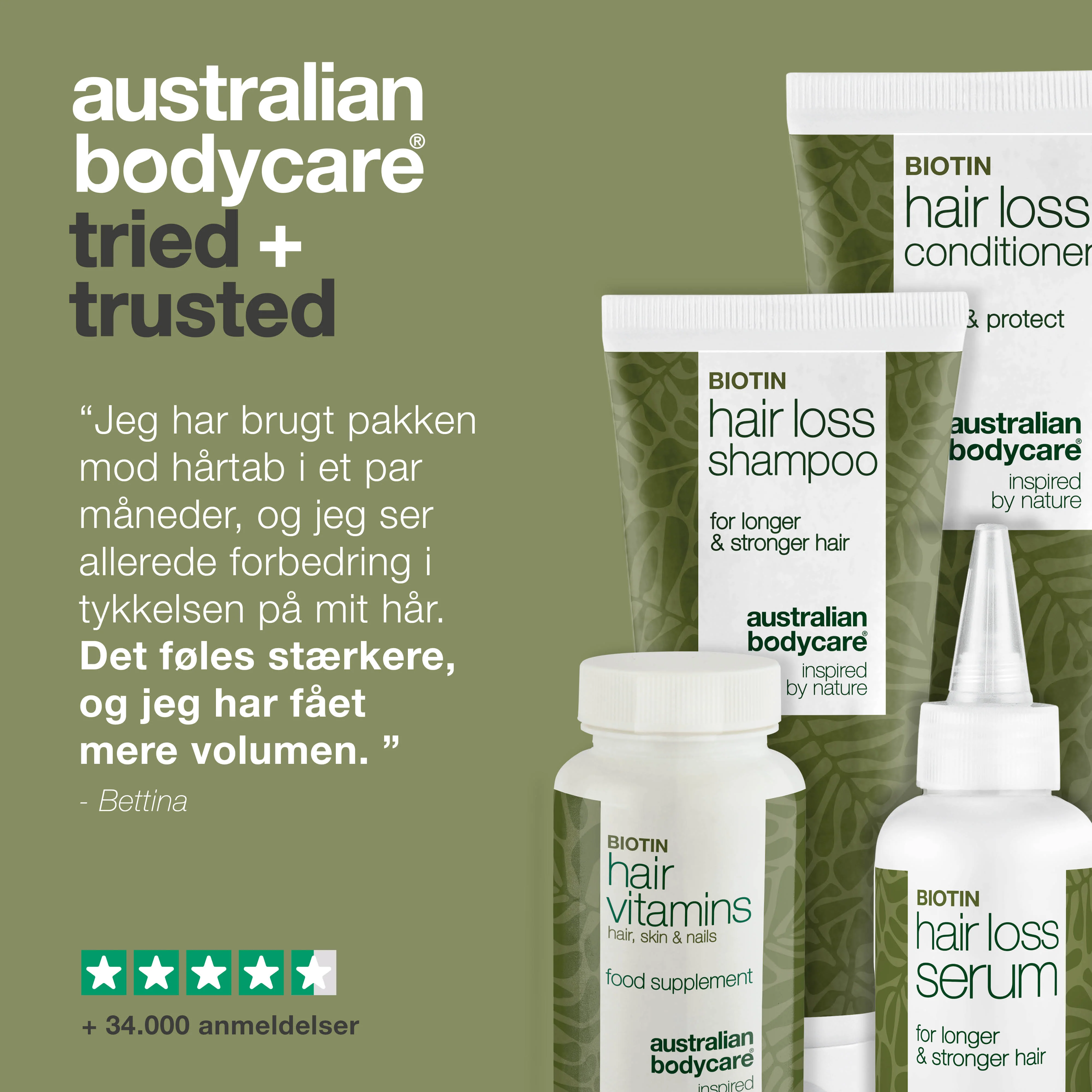 Pakke til hårtab og tyndt hår — Hårtabsprodukter med Biotin, Tea Tree Oil og Capilia Longa - Image 5