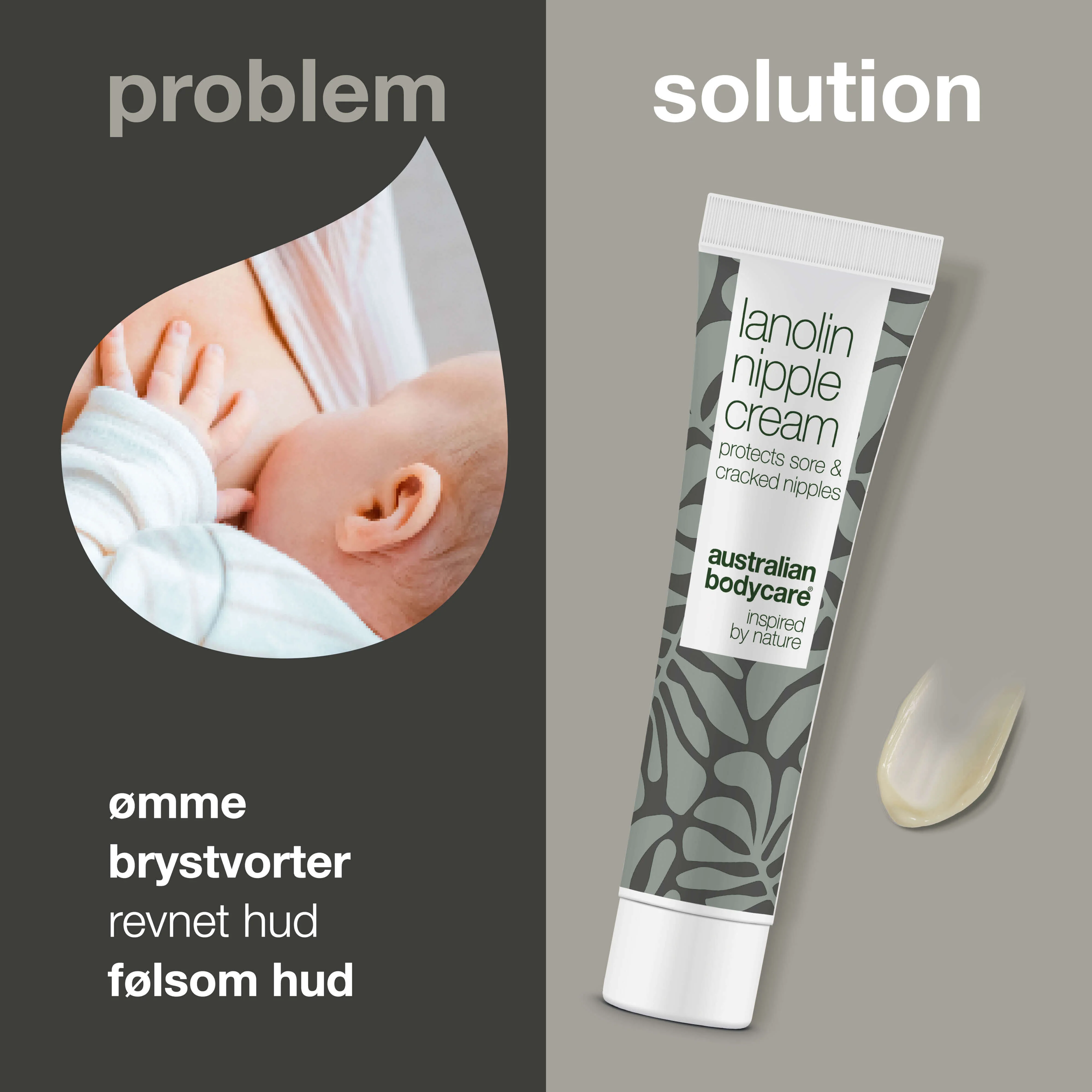 Lanolin Nippelcreme til tørre og ømme brystvorter — Fugtgivende lanolincreme til pleje af tørre brystvorter. Perfekt til amning. - Image 2