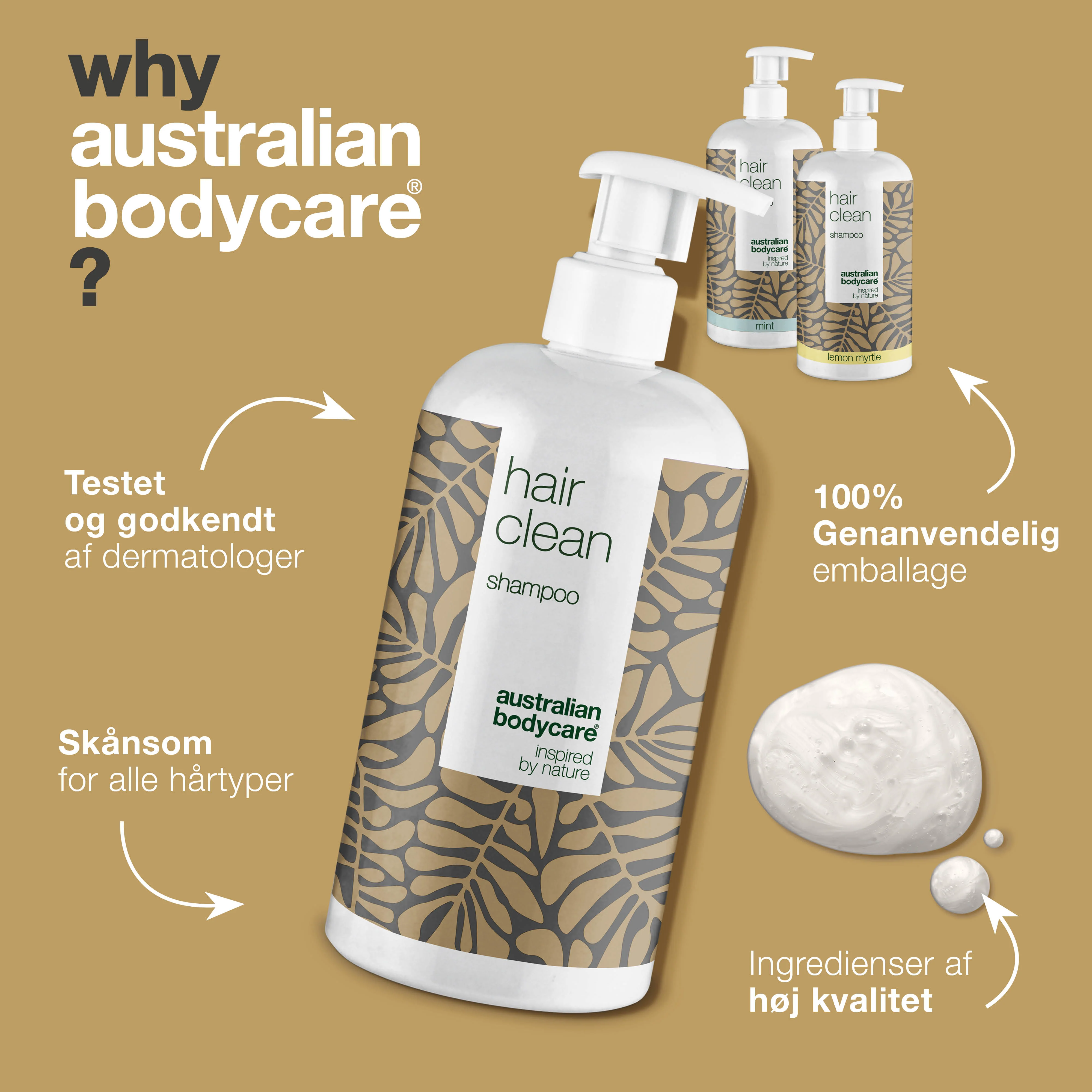 3 for 2 Tea Tree shampoo 500 ml - pakketilbud — Pakketilbud med 3 shampoos (500 ml): Tea Tree Oil, Lemon Myrtle & Mint - Image 4