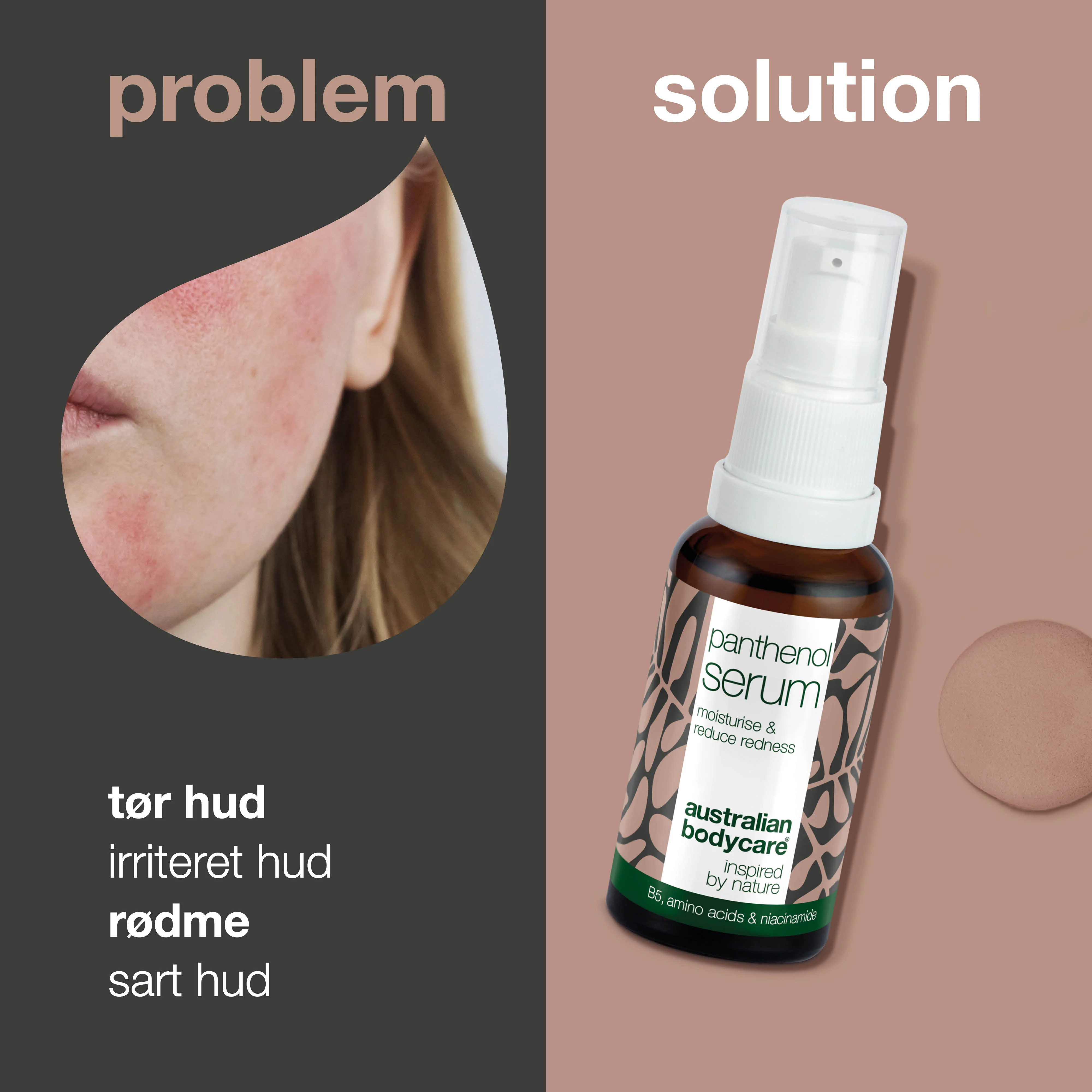 Panthenol Serum – Pleje mod rødme, rosacea & tør hud — Panthenol Serum fugter og beroliger rødme, rosacea & tør hud. Styrker hudbarrieren og reducerer irritation. Perfekt til sensitiv hud. - Image 2