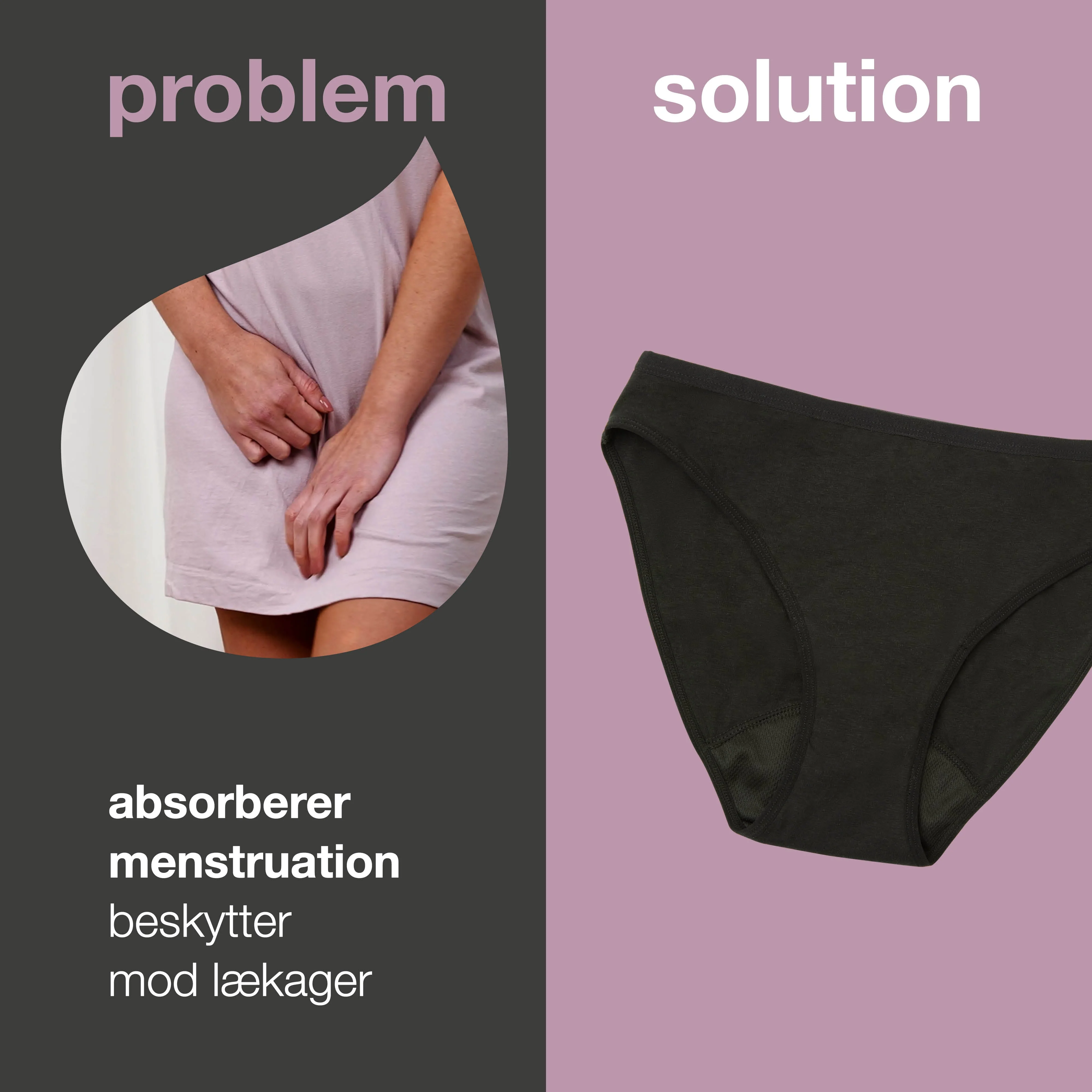 Menstruationstrusser – Slip for tamponer og bind — Prøv menstruationstrusser, der holder dig tør og beskytter mod lækager. Komfortable og perfekte til dag og nat. - Image 2