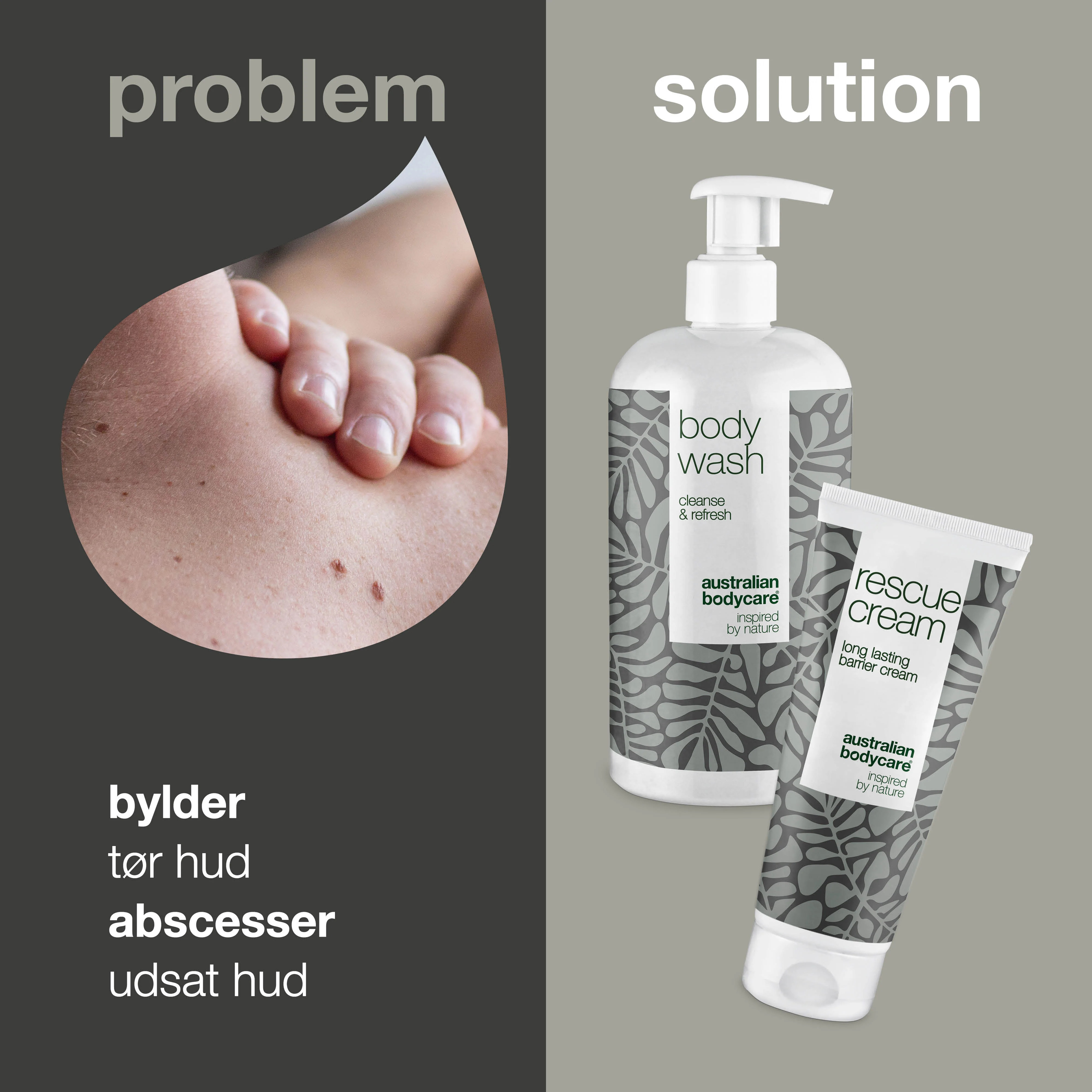 Pakke til pleje ved bylder — 2 produkter til daglig rens og pleje ved abscesser - Image 2