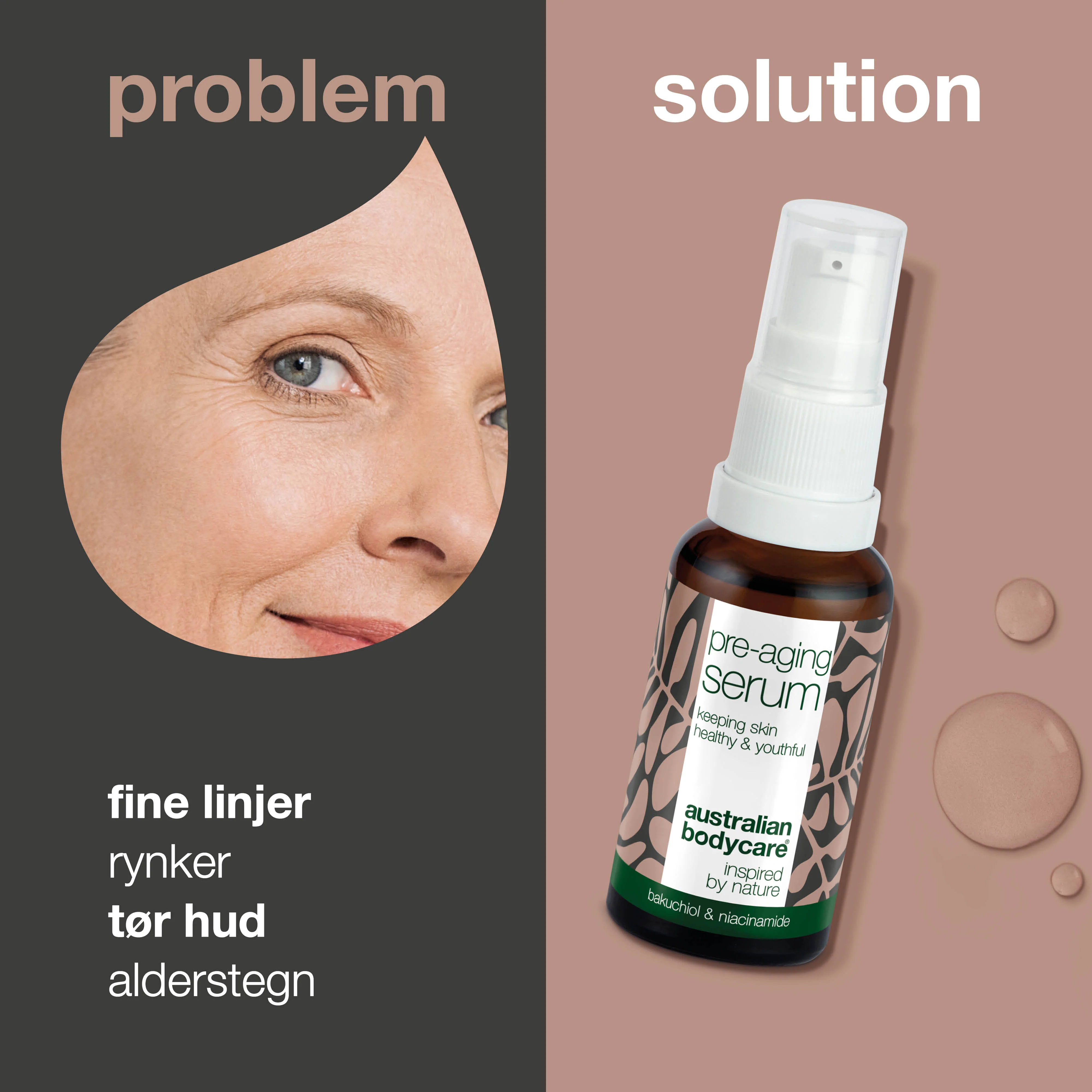 Pre-aging Serum – Forebyg rynker og fine linjer — Pre-aging Serum bekæmper alderstegn og giver fast hud med Peptider, Koffein og Hyaluronsyre. Udjævner linjer og tilfører intensiv fugt. - Image 2