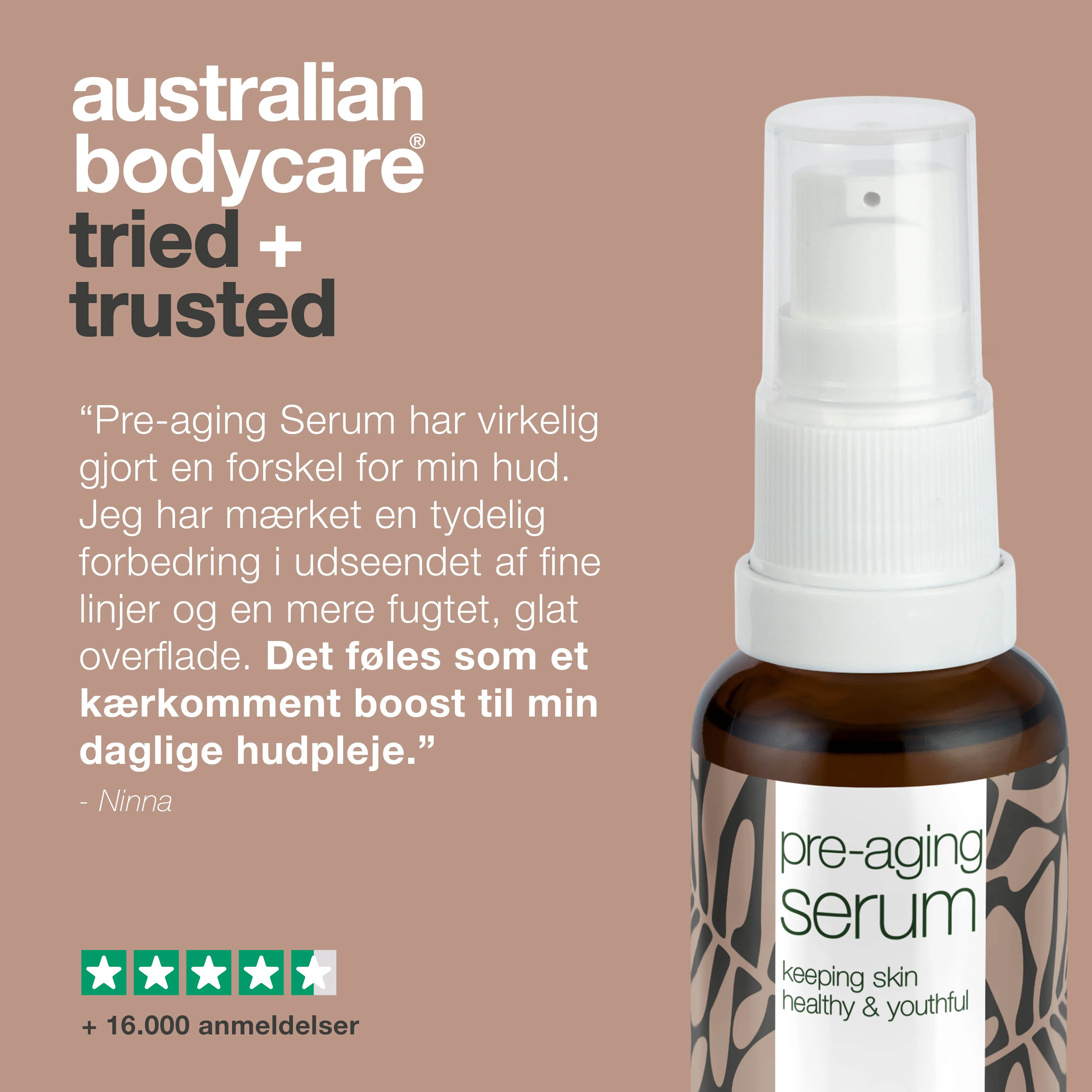 Pre-aging Serum – Forebyg rynker og fine linjer — Pre-aging Serum bekæmper alderstegn og giver fast hud med Peptider, Koffein og Hyaluronsyre. Udjævner linjer og tilfører intensiv fugt. - Image 5