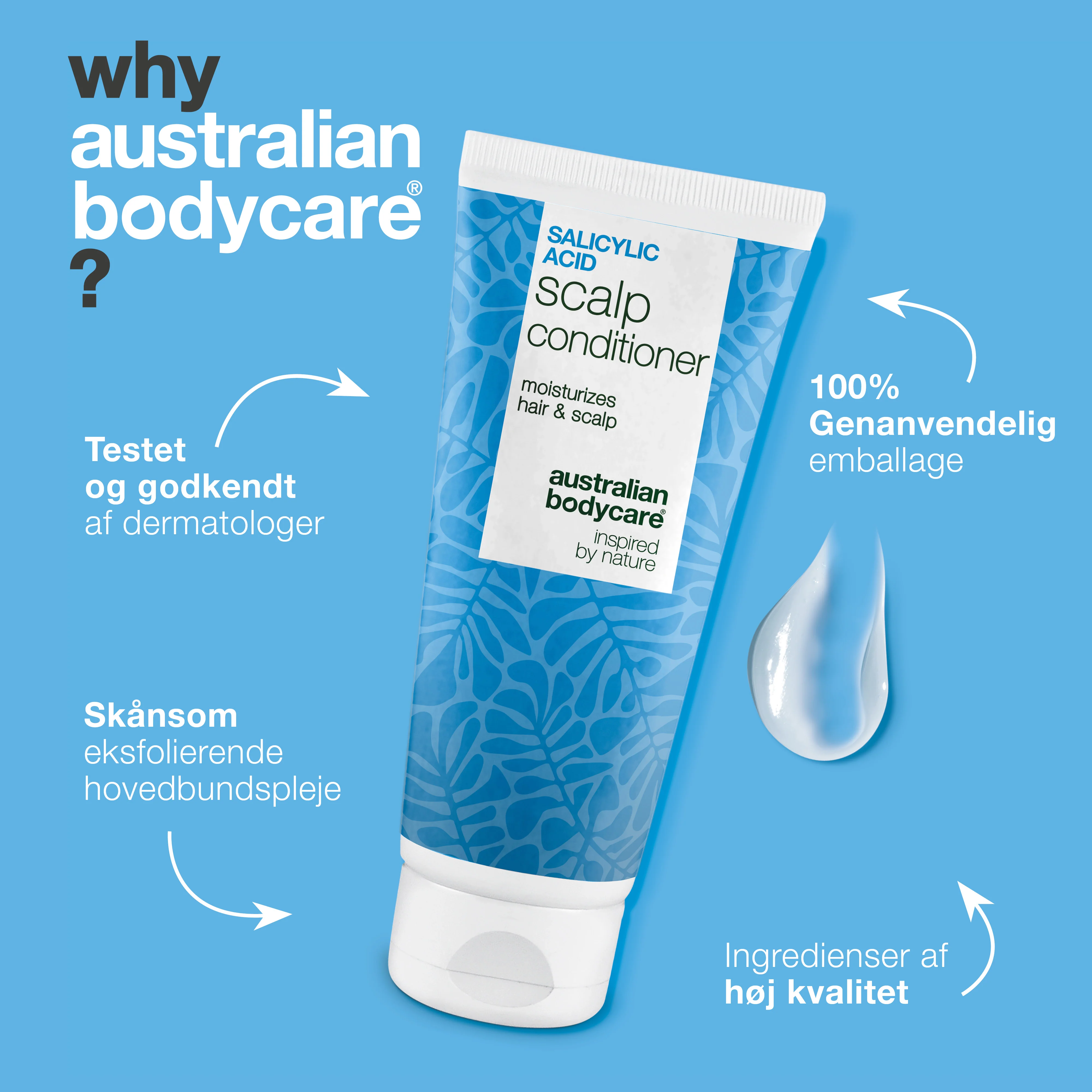 Balsam med Salicylsyre mod skæl og kløende hovedbund — Fugtgivende conditioner til tør hovedbund/hår og knækket hår. Giver blødt hår og lindring med effektiv Salicylsyre. - Image 4