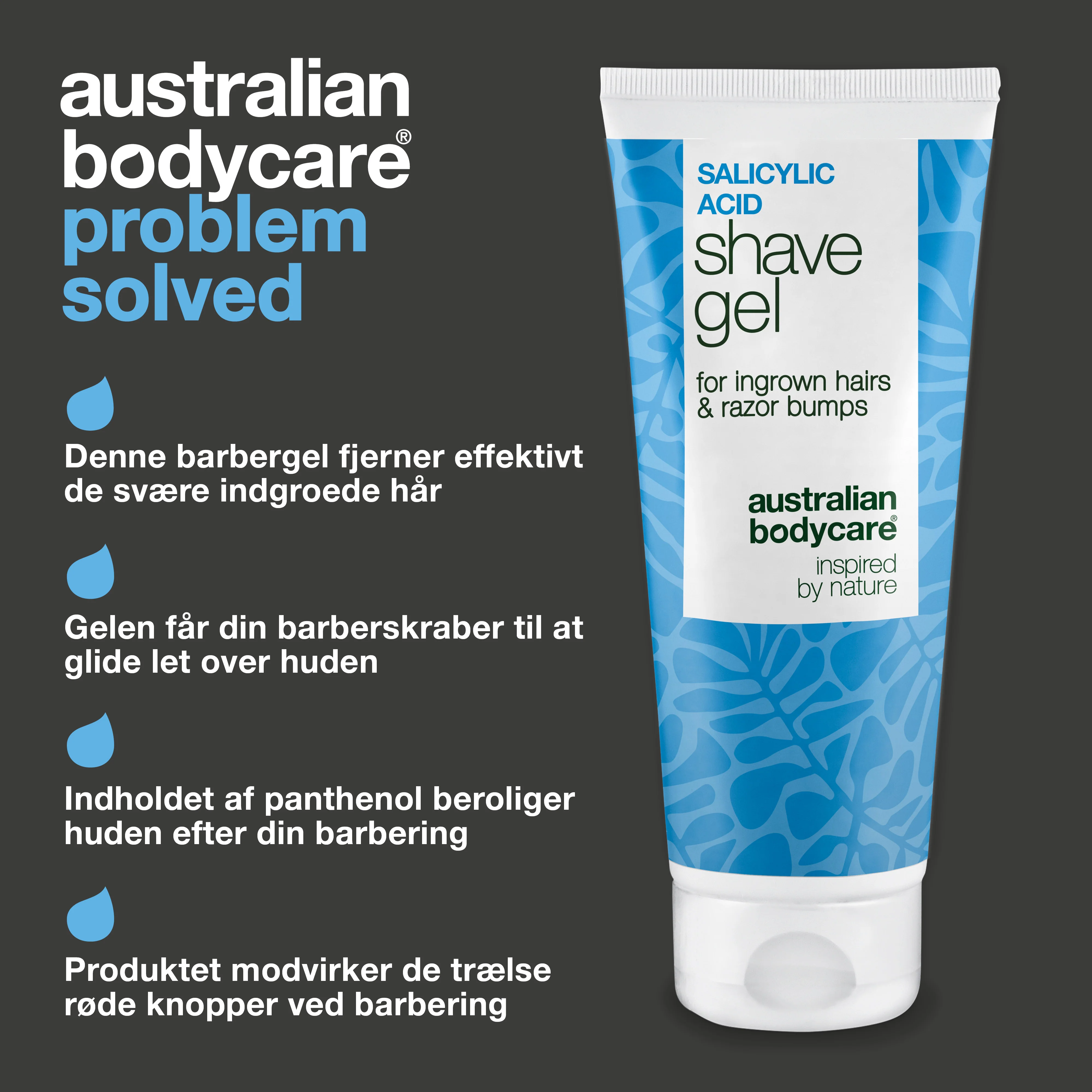 Salicylsyre Barbergel mod indgroede hår og barberknopper — Shave Gel mod indgroede hår & røde knopper. Sikrer glat barbering med salicylsyre, glycerin og panthenol for en irritationsfri barbering. - Image 3