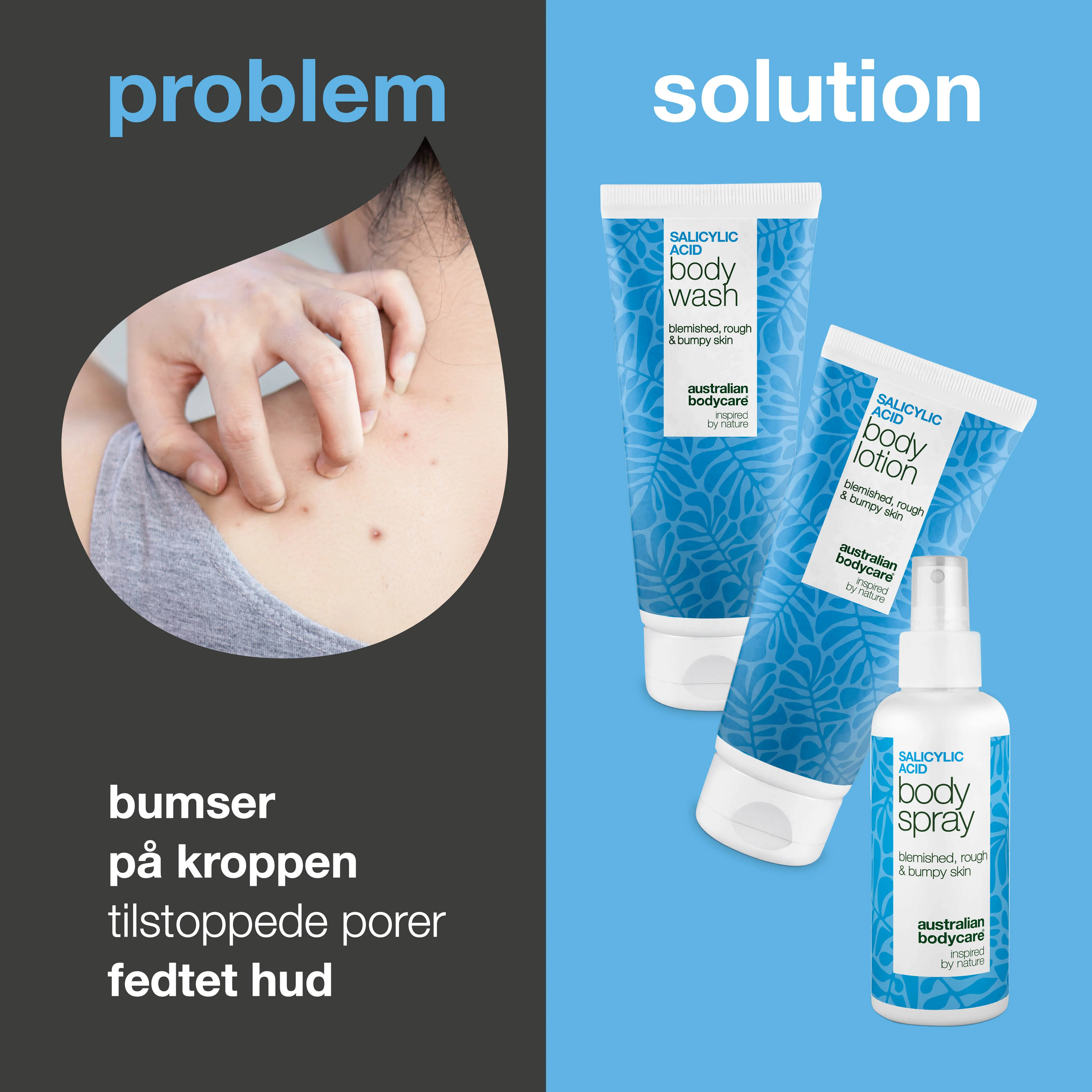 Kropspakke til bumser – ren, glat og balanceret hud med salicylsyre — Pakke mod bumser og uren hud på kroppen. Renser porer i dybden med salicylsyre, niacinamid og zink for en glattere hud. - Image 2
