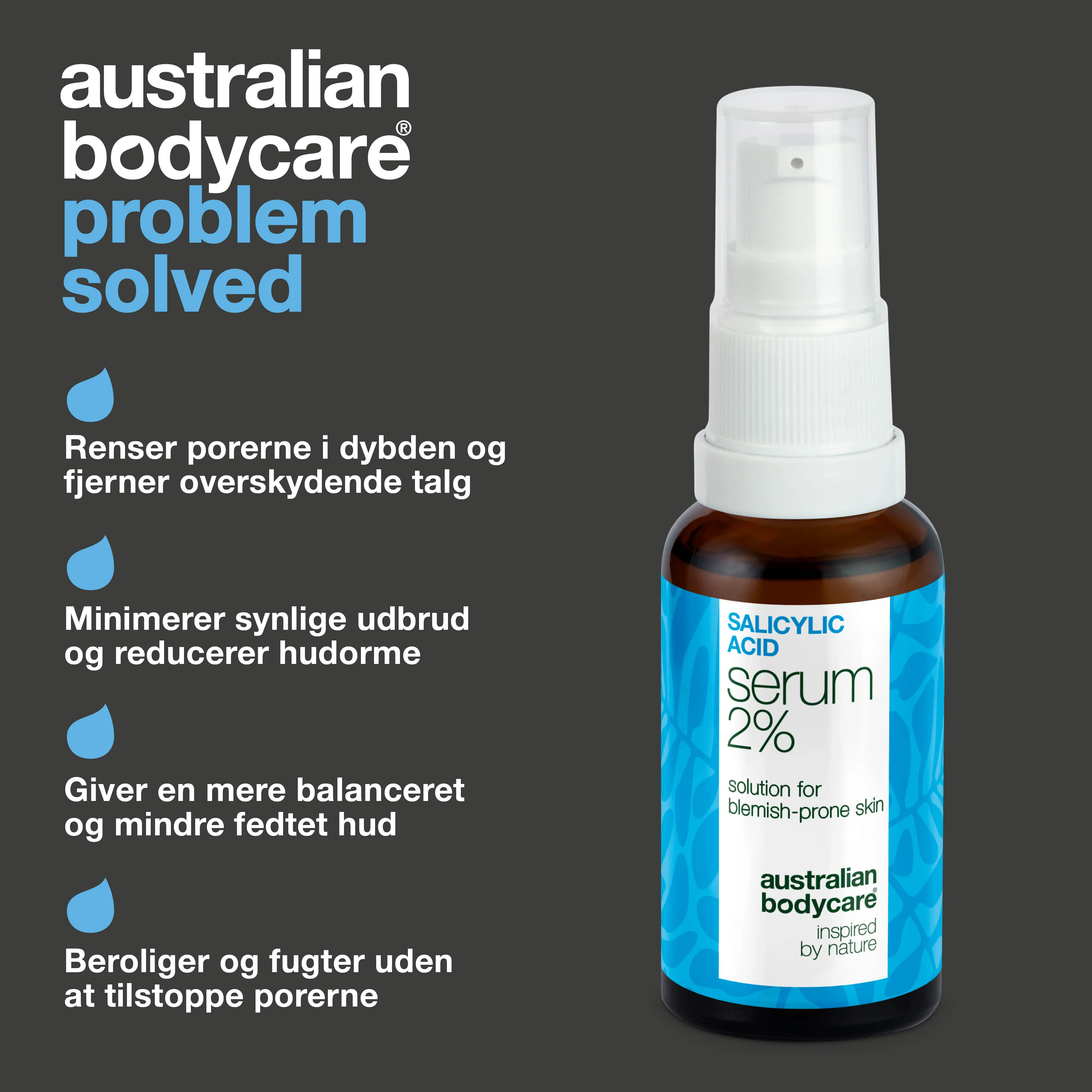 Serum mod bumser, hudorme og uren hud – Salicylsyre 2 % — Serum mod bumser og fedtet hud. Renser porer og dæmper udbrud. Med salicylsyre 2 %, Zinc PCA, grøn te og hyaluronsyre. - Image 3