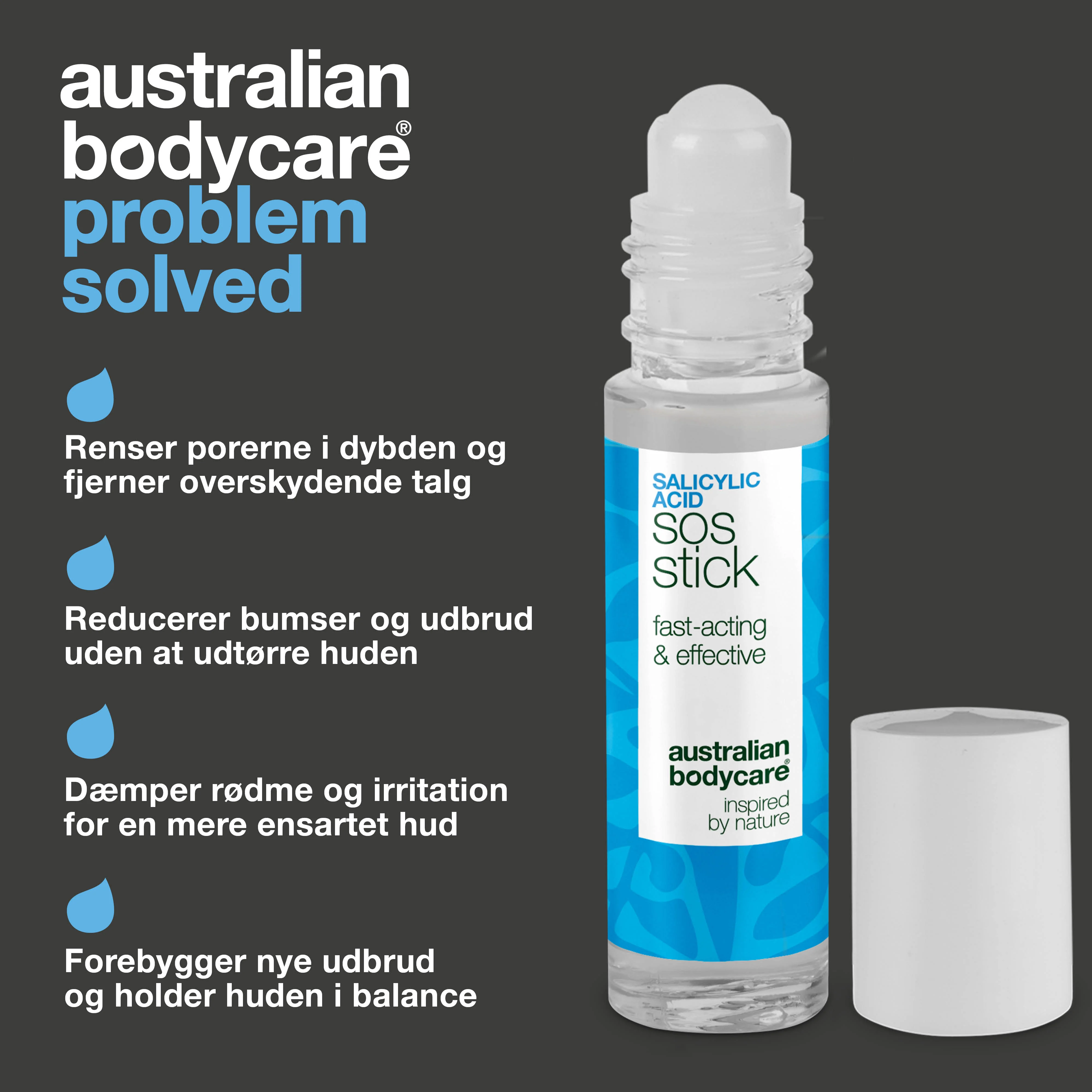 Salicylsyre SOS Stick mod bumser, rødme og tilstopninger — Salicylsyre SOS Stick mod urenheder og fedtet hud. Beroliger, renser og forebygger udbrud. Indeholder Salicylsyre. - Image 3