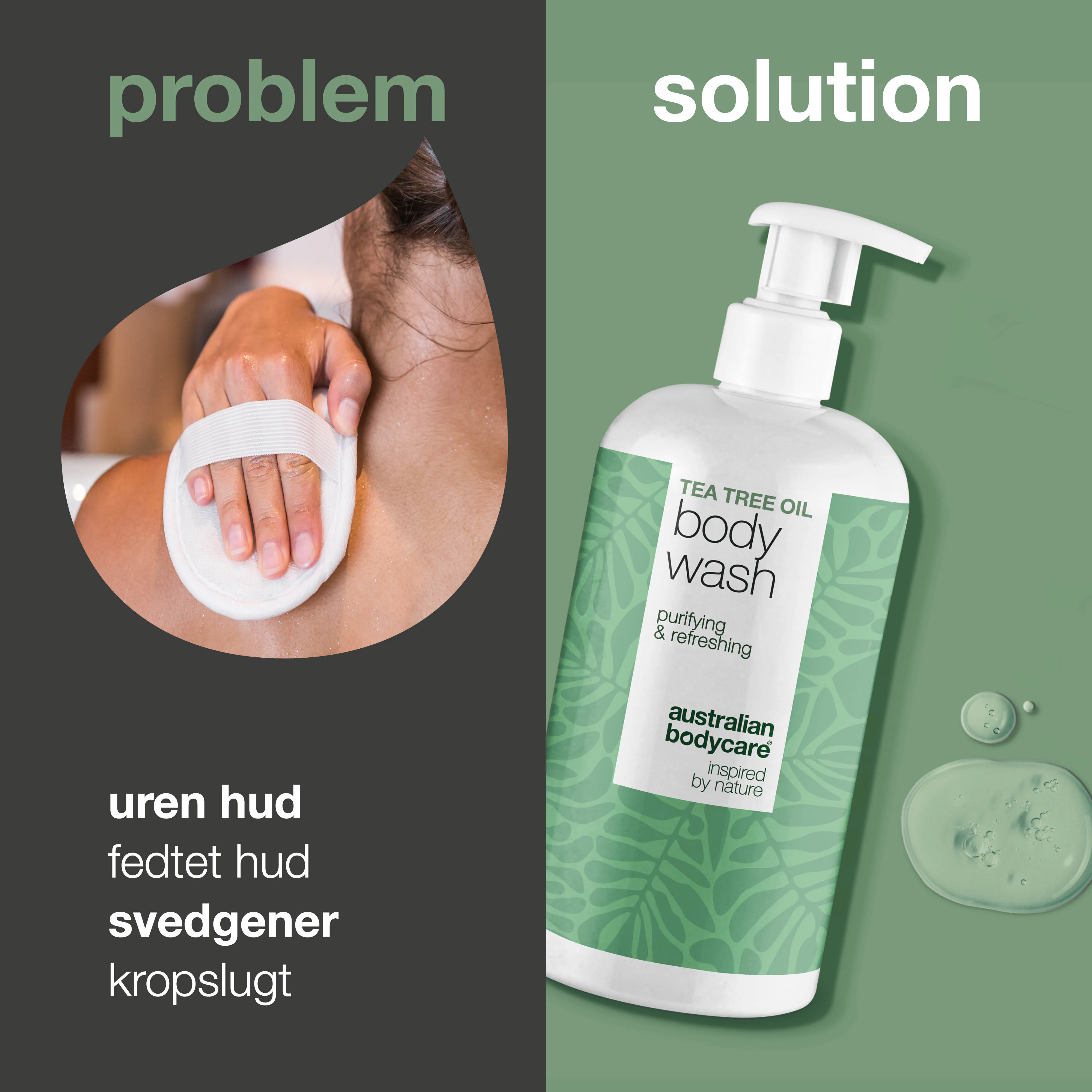 Tea Tree Body Wash til bumser, fedtet hud og kropslugt — Tea Tree Body Wash til uren, fedtet eller irriteret hud. Med Tea Tree Oil, Zinc PCA og mild Coco-Betaine. - Image 2