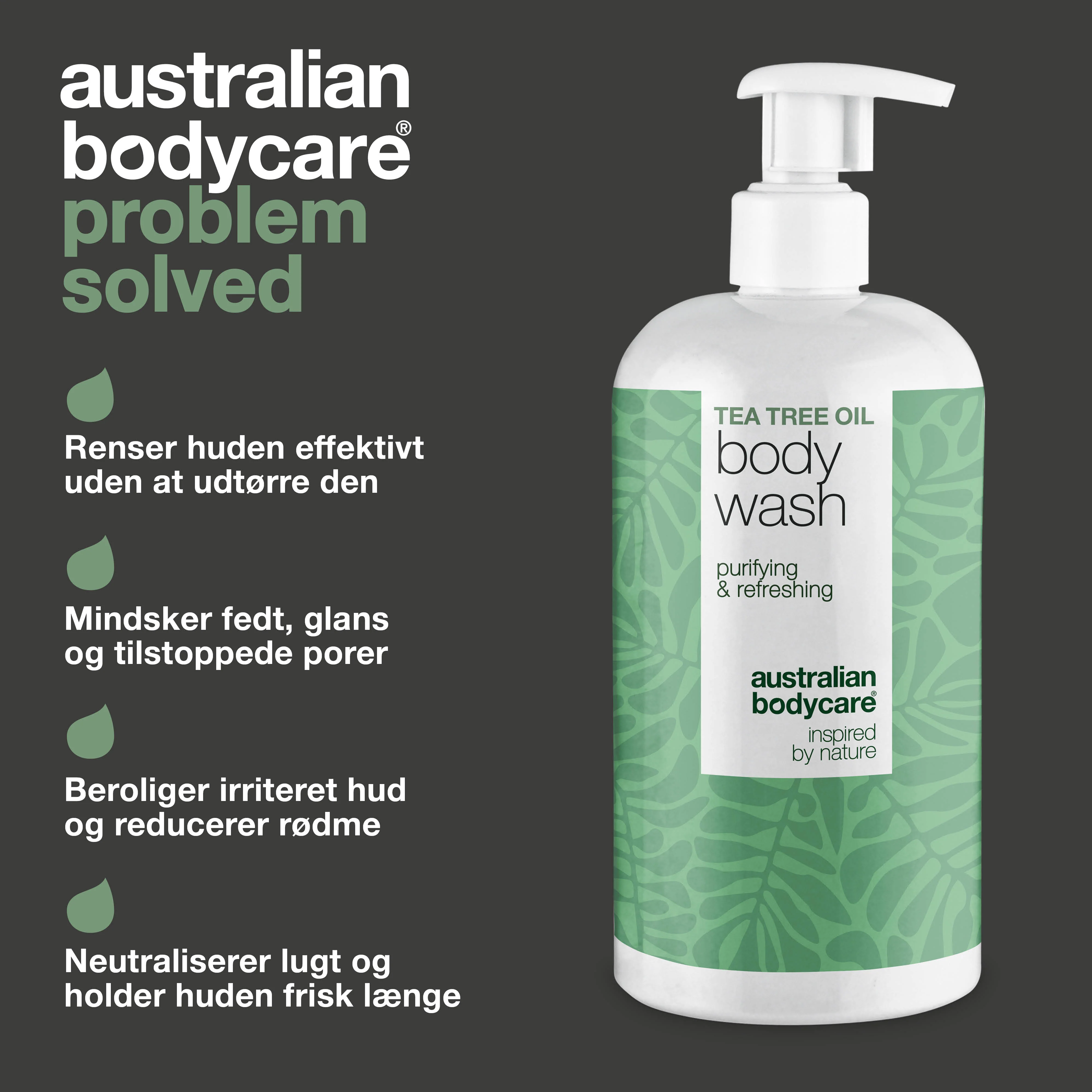 Tea Tree Body Wash til bumser, fedtet hud og kropslugt — Tea Tree Body Wash til uren, fedtet eller irriteret hud. Med Tea Tree Oil, Zinc PCA og mild Coco-Betaine. - Image 3