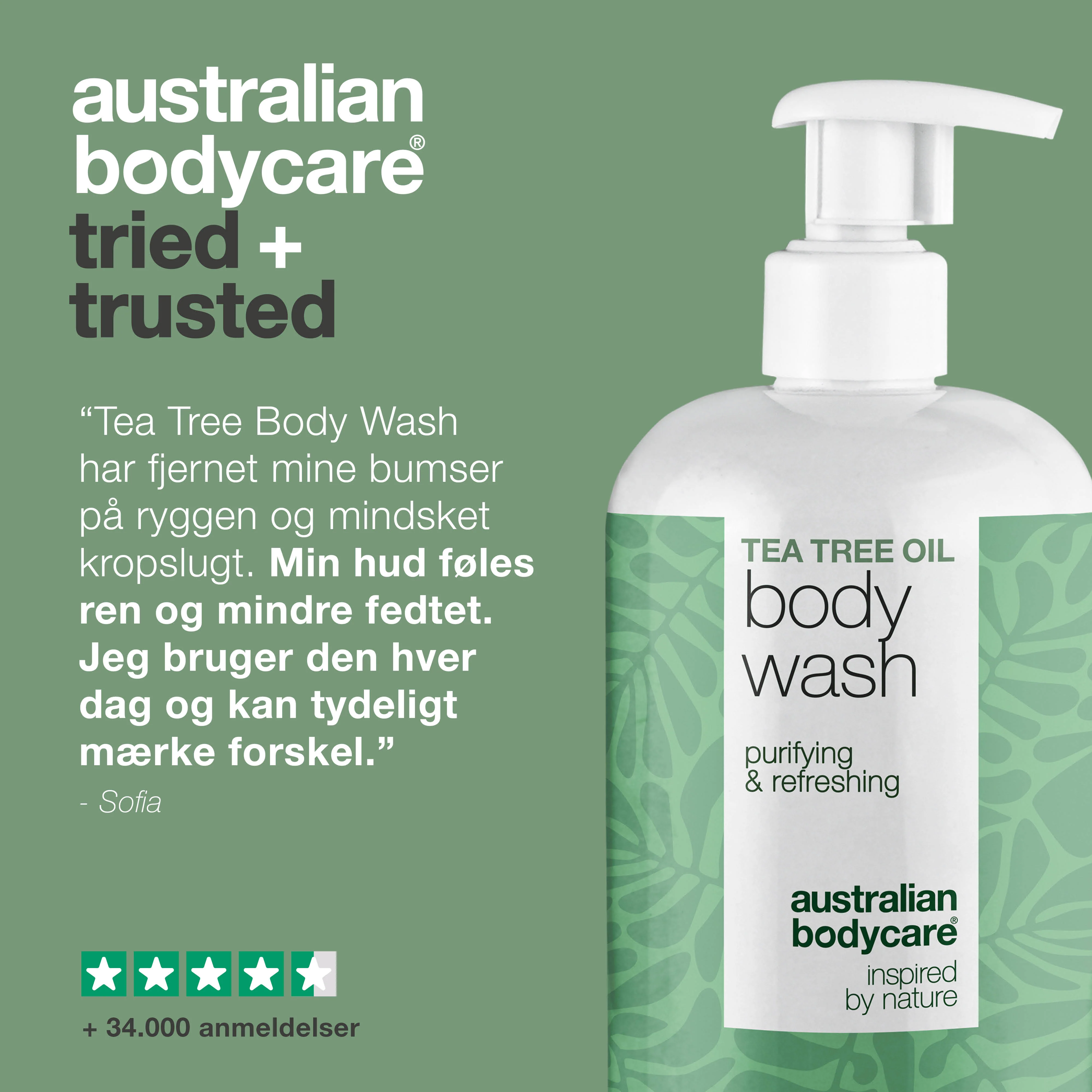 Tea Tree Body Wash til bumser, fedtet hud og kropslugt — Tea Tree Body Wash til uren, fedtet eller irriteret hud. Med Tea Tree Oil, Zinc PCA og mild Coco-Betaine. - Image 5