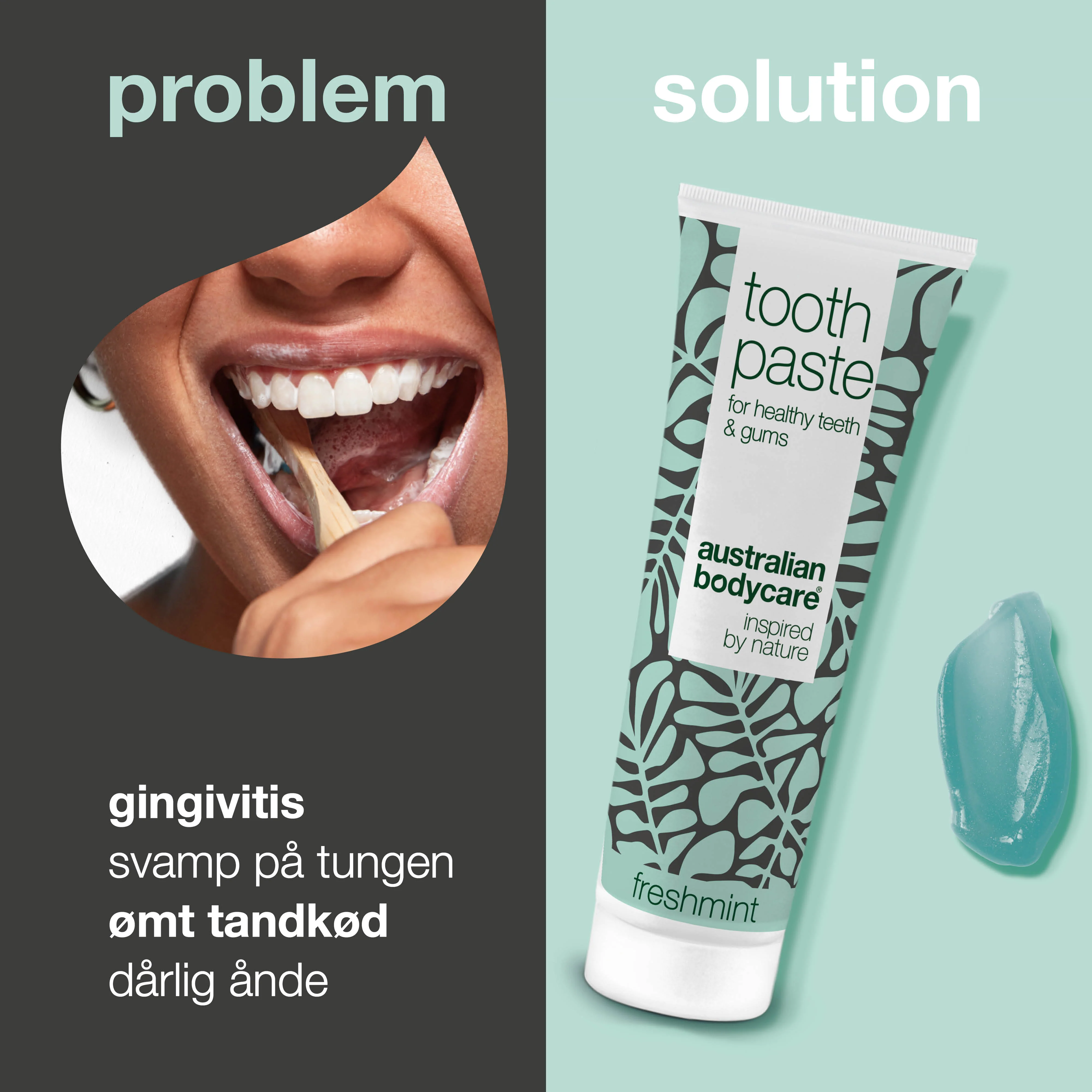 Tea Tree Oil Tandpasta med fluor — Til god mundhygiejne og pleje ved paradentose og mundsvamp - Image 2
