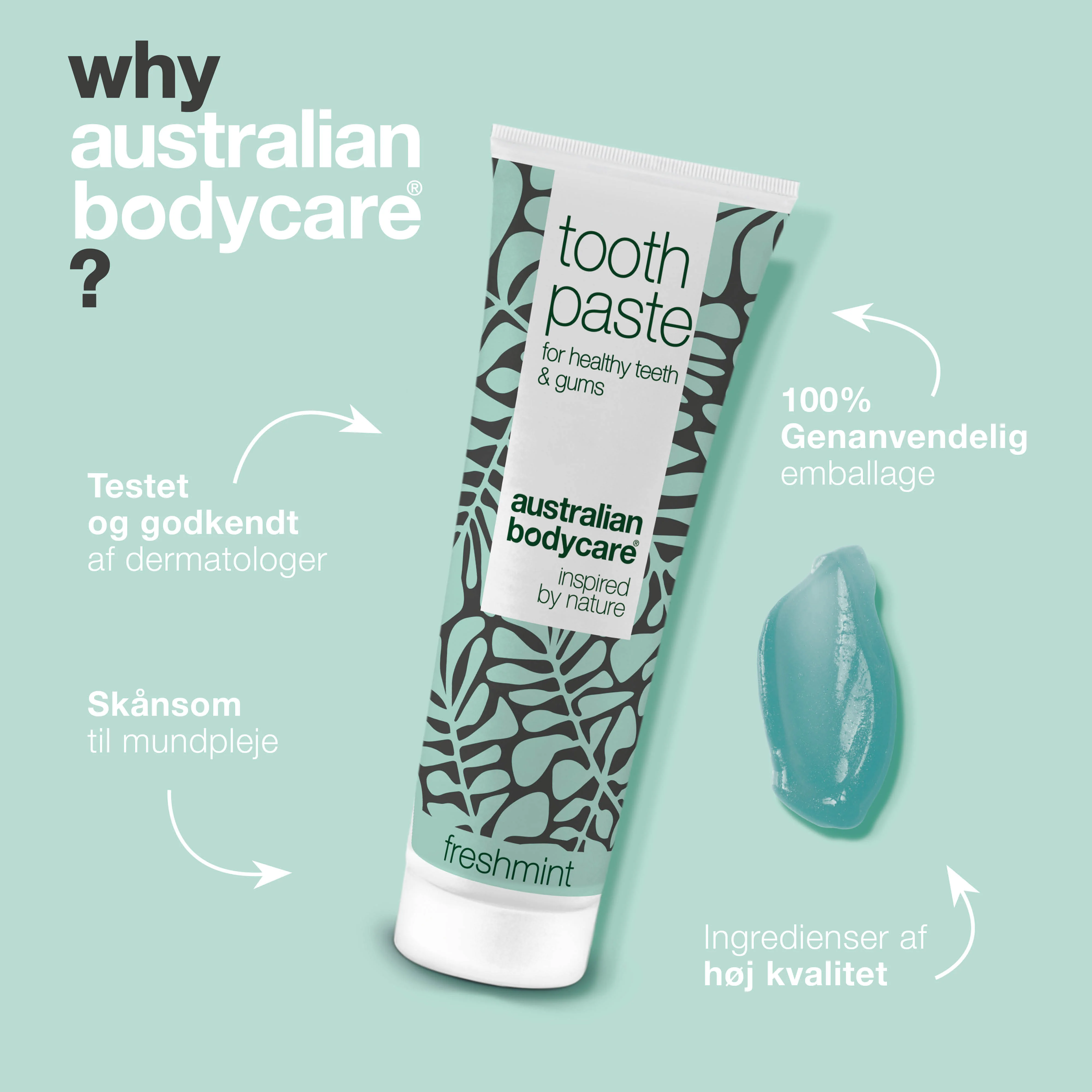Tea Tree Oil Tandpasta med fluor — Til god mundhygiejne og pleje ved paradentose og mundsvamp - Image 4