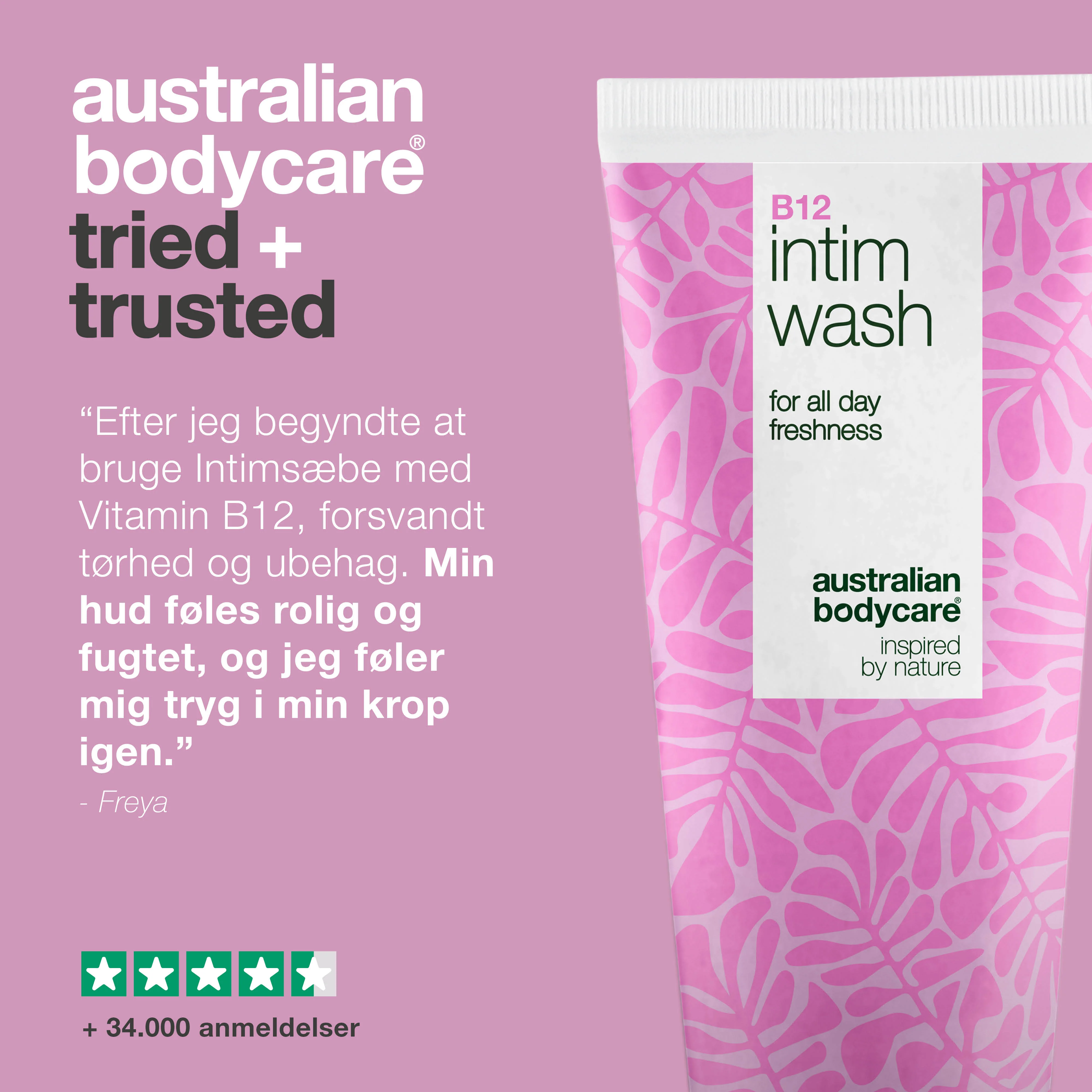 Intimsæbe til kvinder 40+ mod tørhed og ubalance — Intimsæbe til kvinder 40+ mod tørhed, kløe og pH-ubalance. Skånsom pleje med B12, glycerin og plantebaserede ingredienser. - Image 5