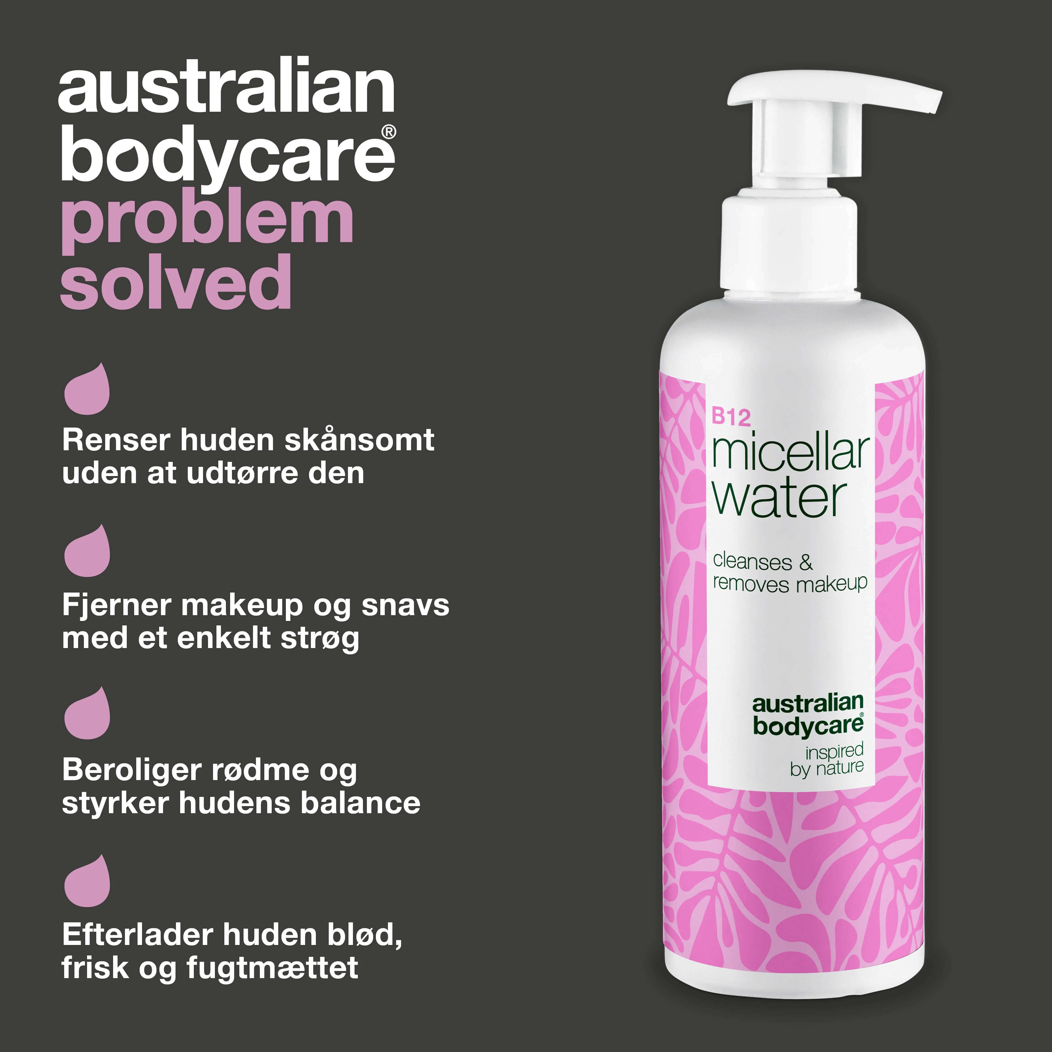 Micellar Water – Fjerner makeup og beroliger sart, tør hud — Micellar Water fjerner makeup og rødme. Velegnet til sensitiv hud. Indeholder B12, Niacinamid og fugtgivende Glycerin. - Image 3